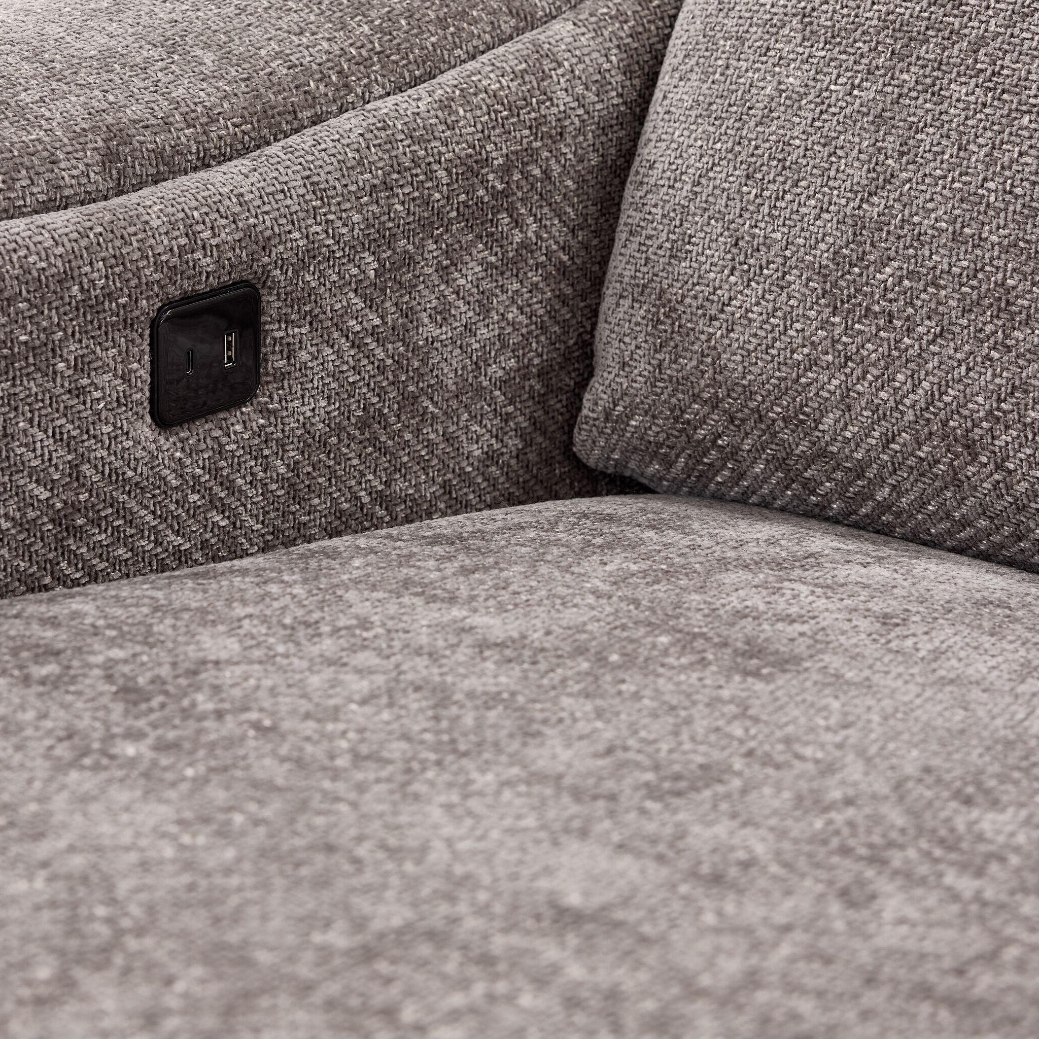 Madison 6-Piece Dual Power Reclining Sectional with Left-Facing Chaise - Brown - Image 7