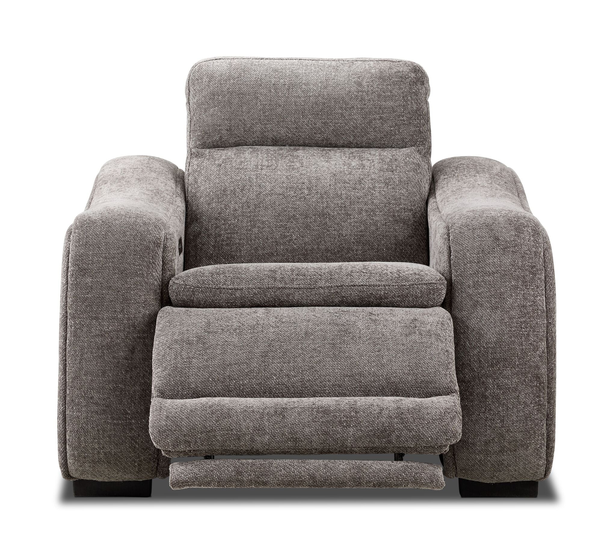Madison Dual Power Recliner - Brown - Image 4