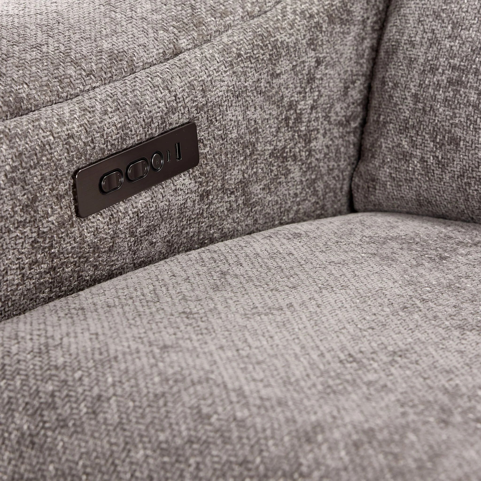 Madison Dual Power Recliner - Brown - Image 6