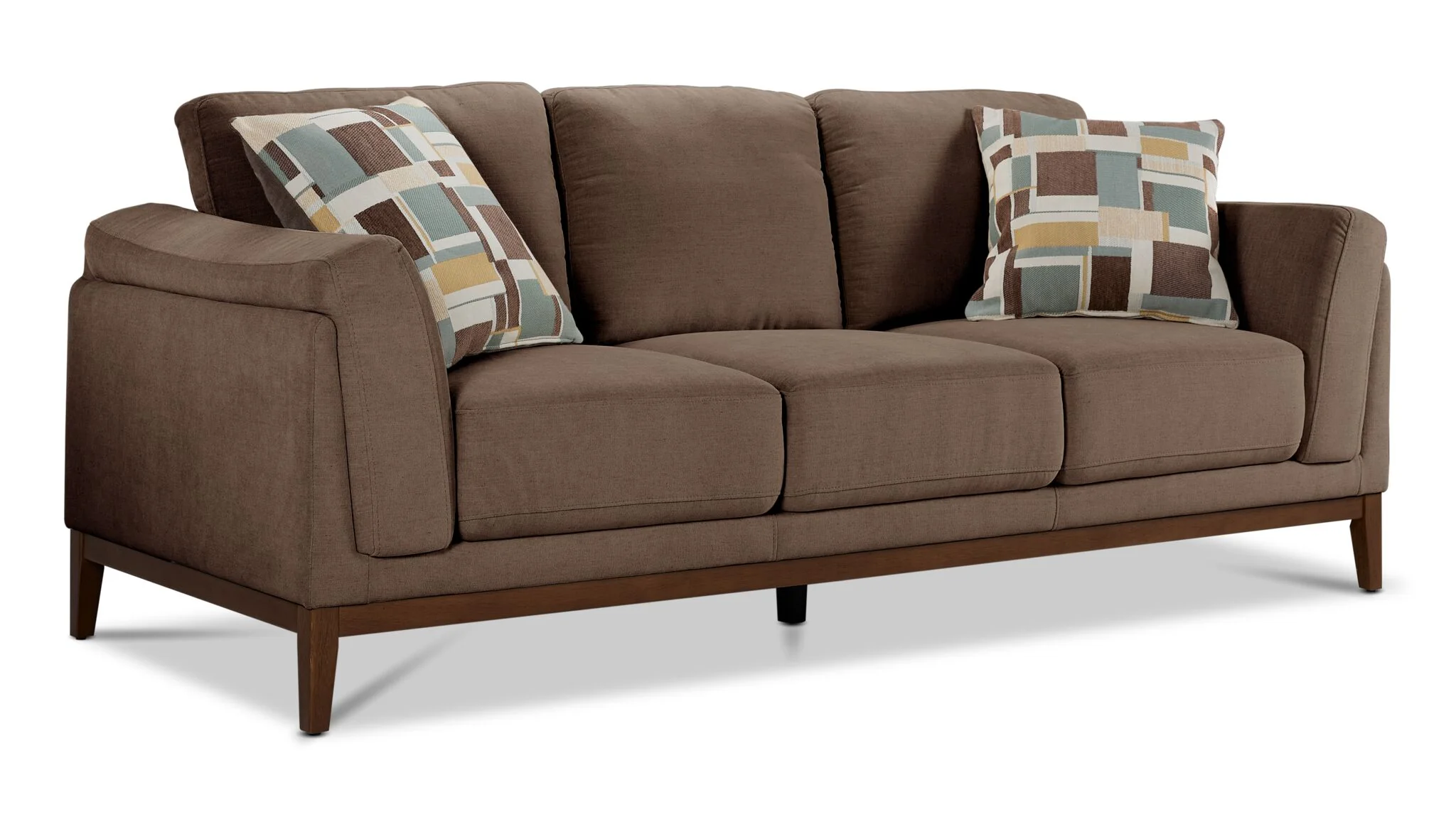 Madrid Sofa and Chair Set - Dark Brown - Image 2