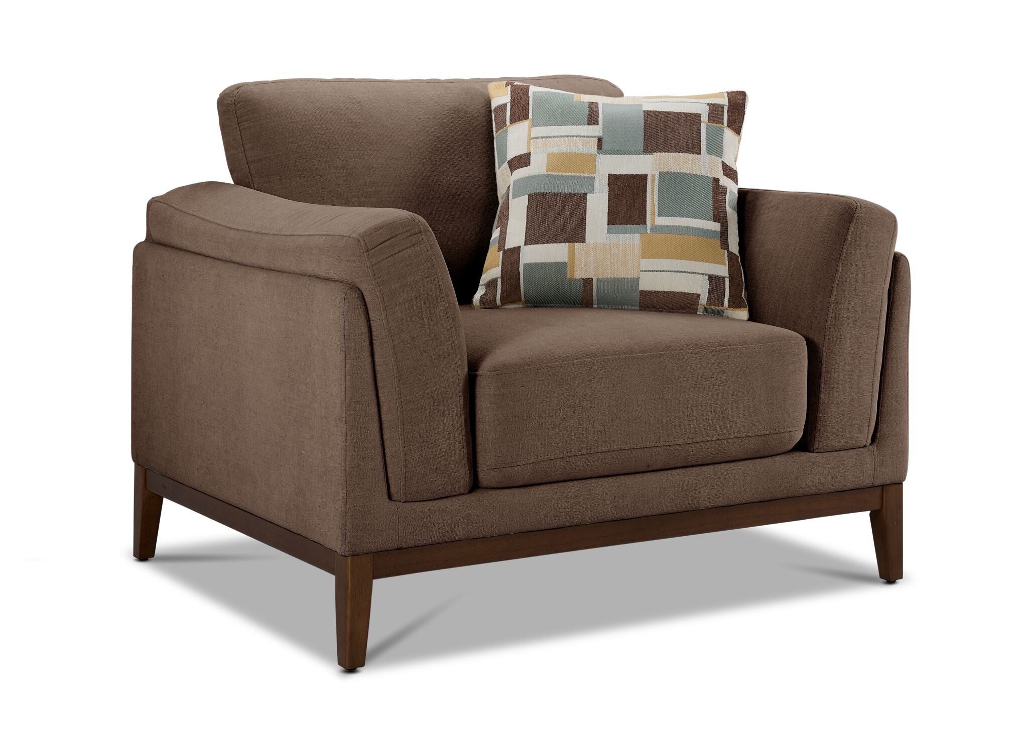 Madrid Sofa and Chair Set - Dark Brown - Image 3