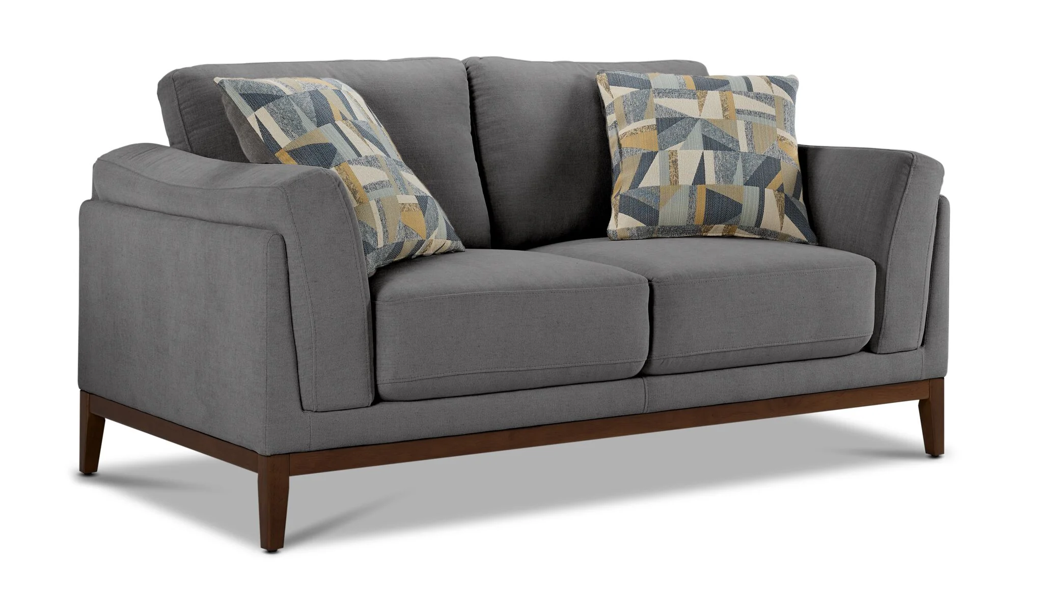 Madrid Sofa and Loveseat Set - Grey - Image 3