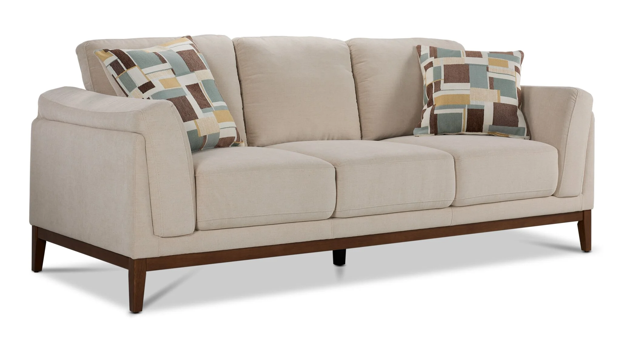 Madrid Sofa, Loveseat and Chair Set - Beige - Image 2