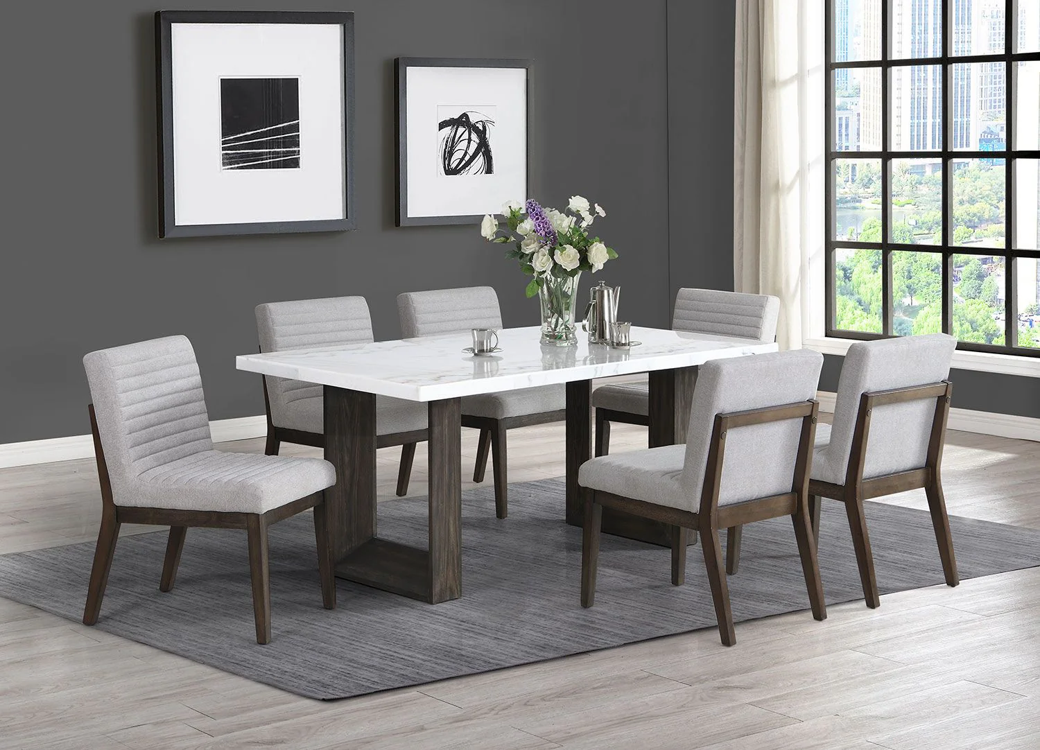 Maeve Dining Chair - Grey, Espresso - Image 2