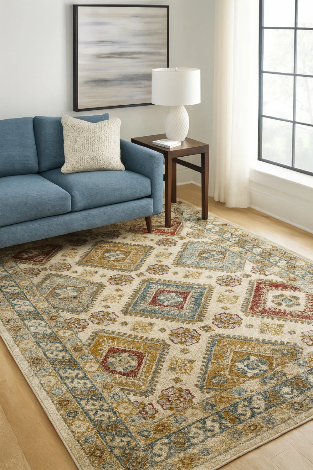 Maisha 8' X 11' Area Rug - Cream/Grey/Taupe - Image 2