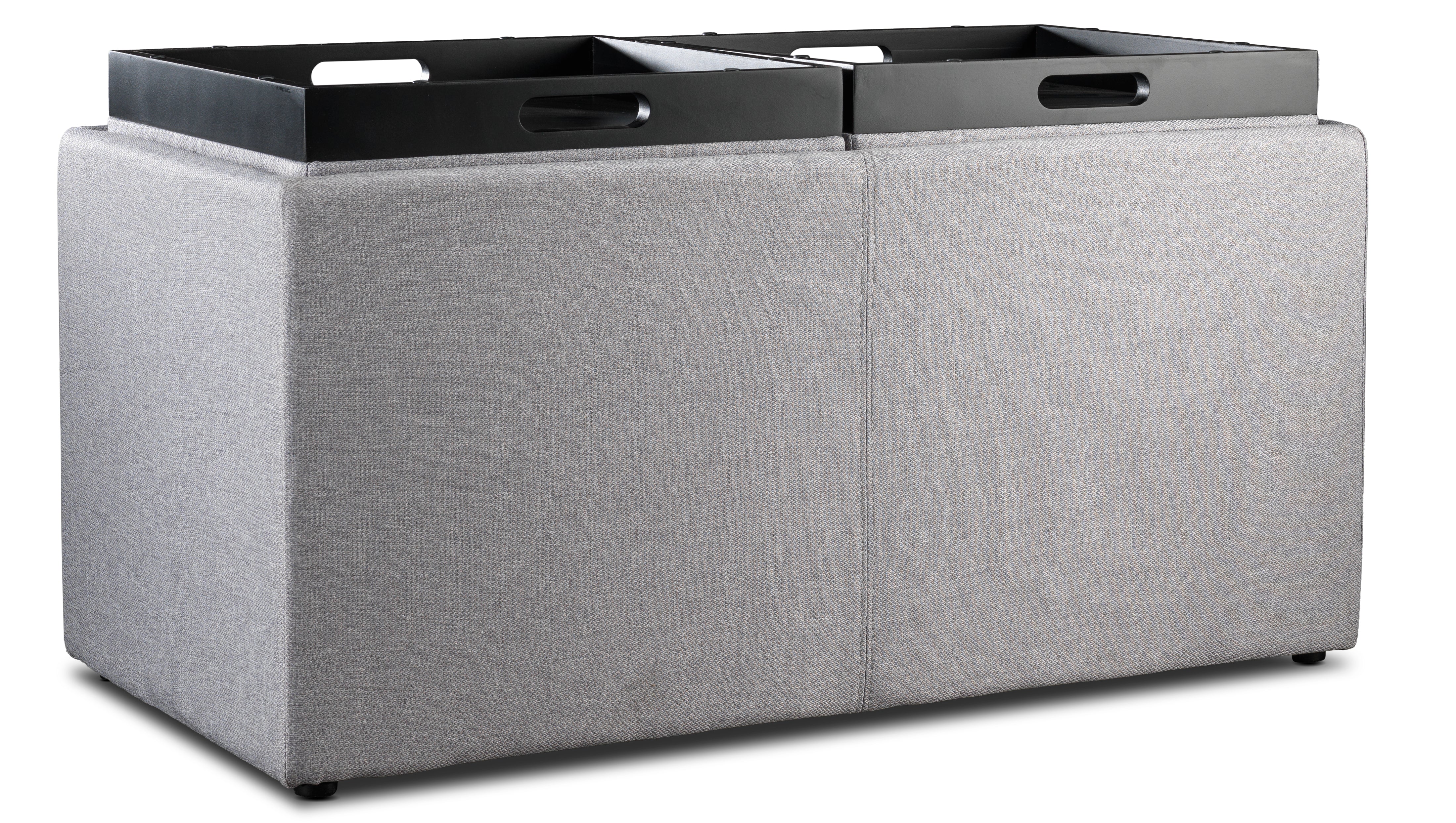 Malmo Ottoman - Light Grey - Image 2