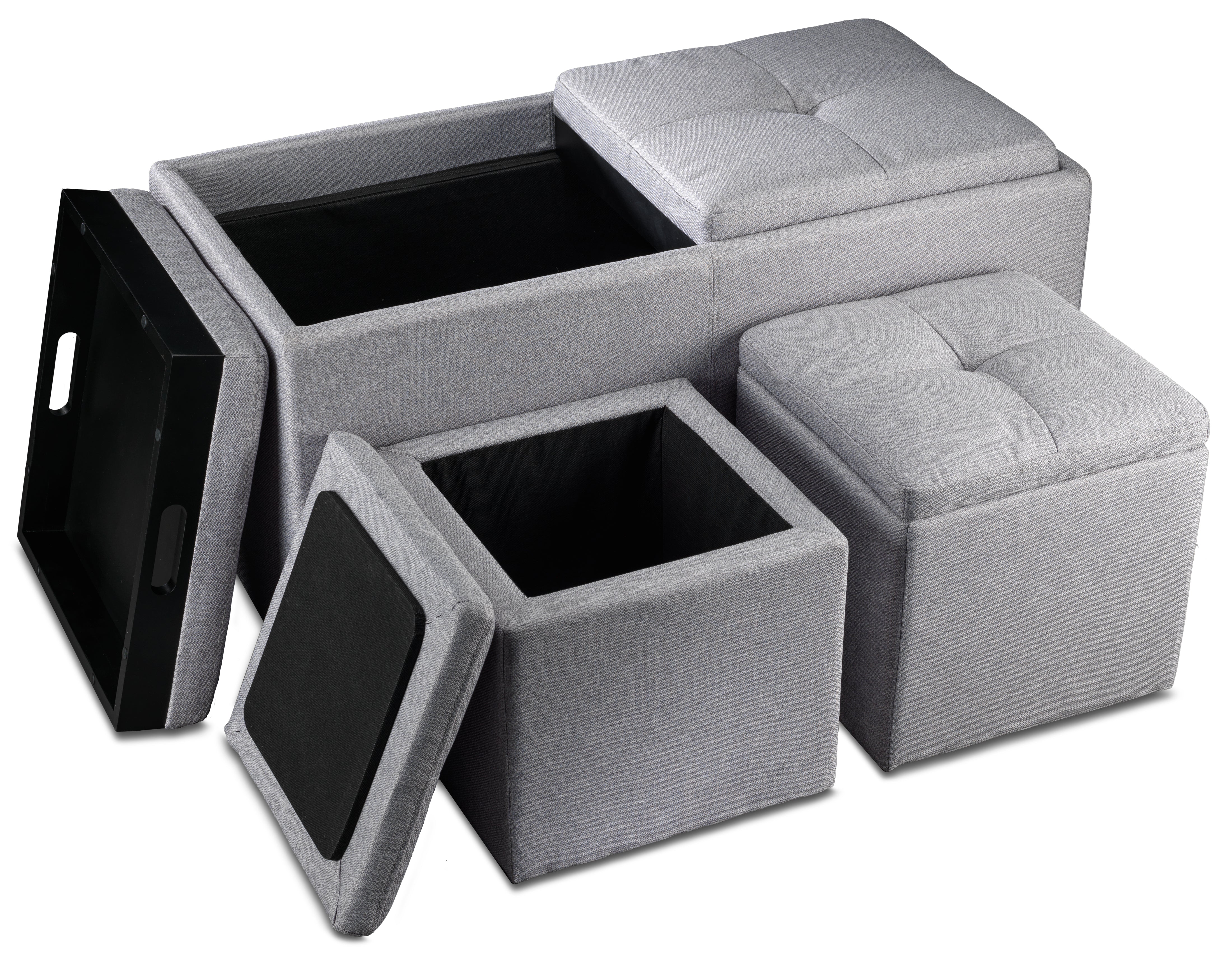 Malmo Ottoman - Light Grey - Image 4