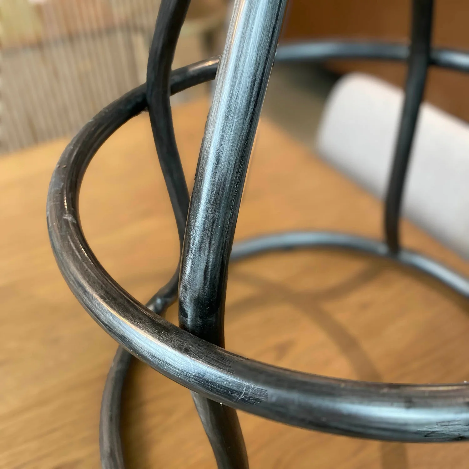 Maloe Leather Bar Stool - Black - Image 7