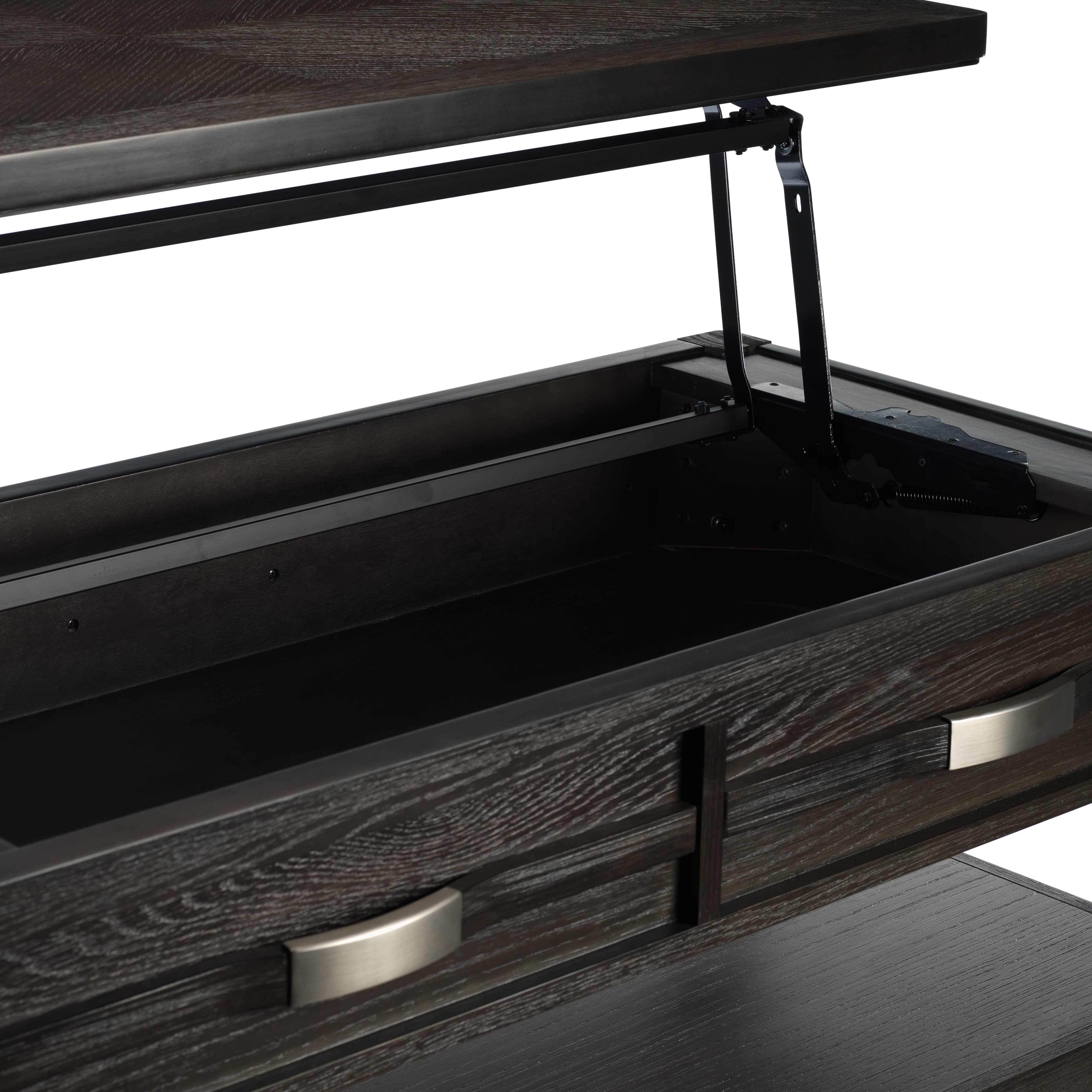 Manila 48" Lift-Top Coffee Table - Brown - Image 5