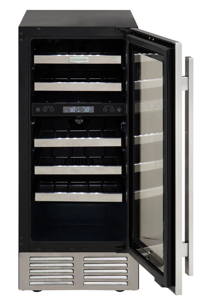 Marathon 15" Stainless Steel Dual Zone Undercounter Wine Cooler (3.2 cu. ft.) - MWC28-DSS - Image 4