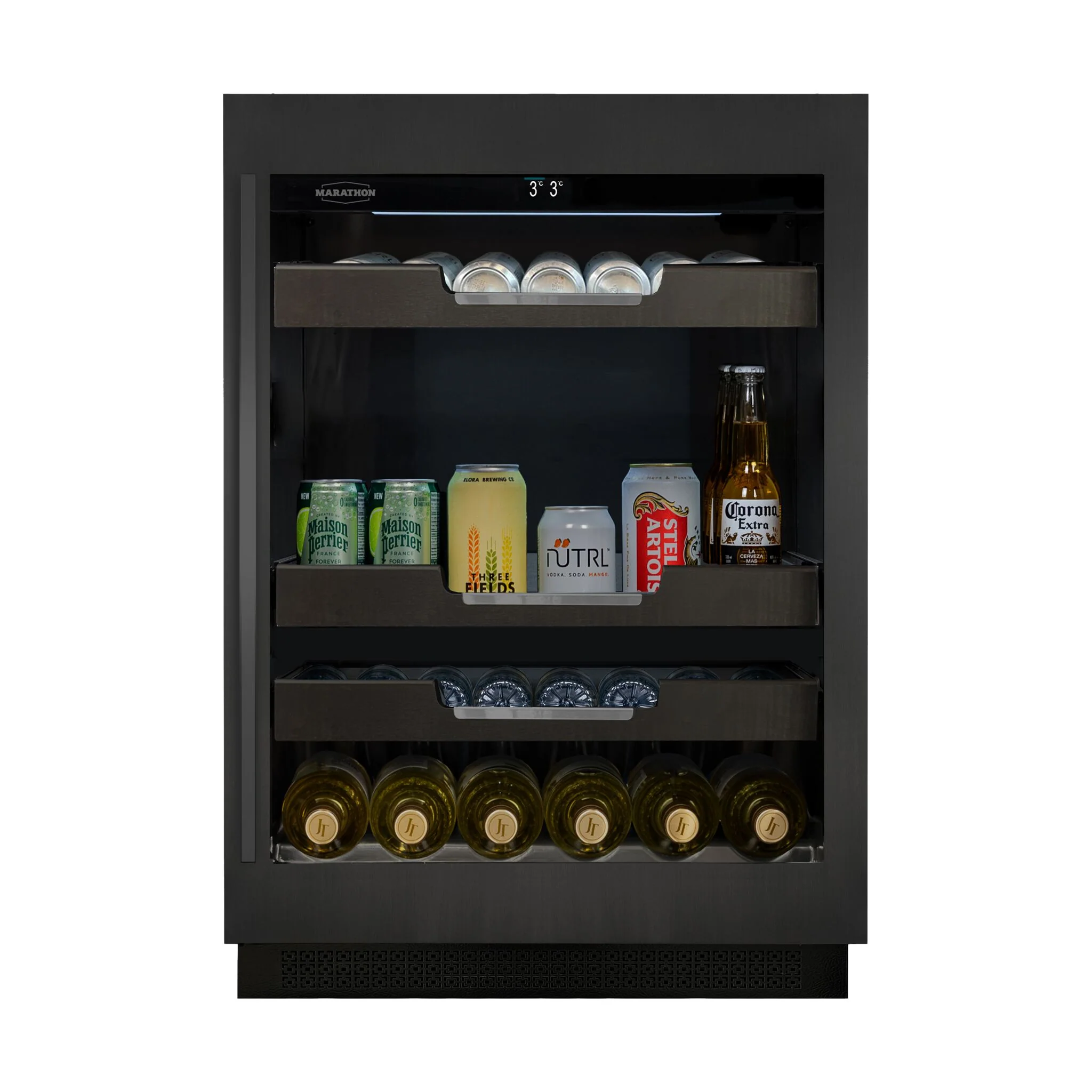 Marathon 24" Single-Zone Black Steel Beverage Cooler – M4-100BLS - Image 2