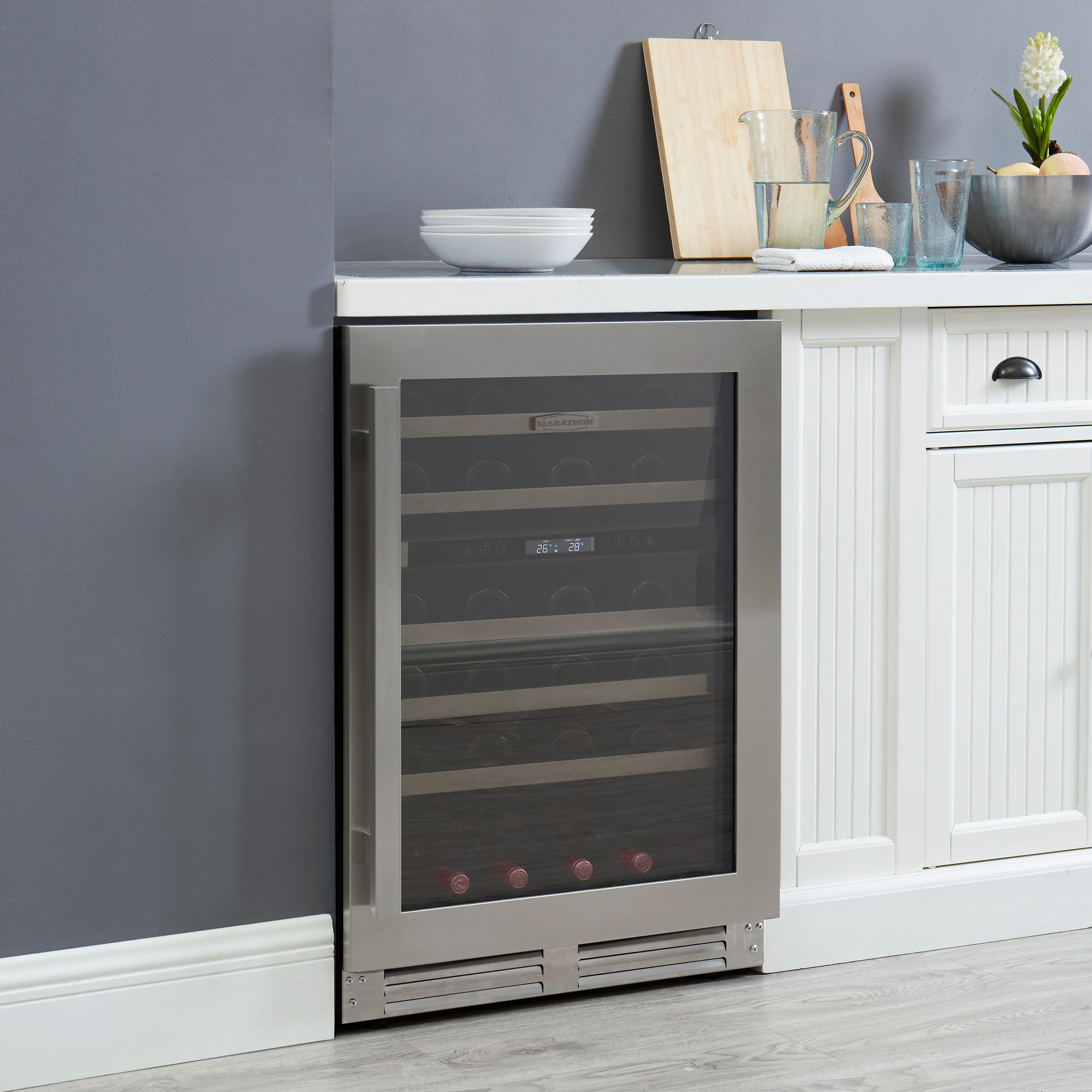 Marathon 24" Stainless Steel Dual Zone Undercounter Wine Cellar (5.4 cu. ft.) - MWC56-DSS - Image 6