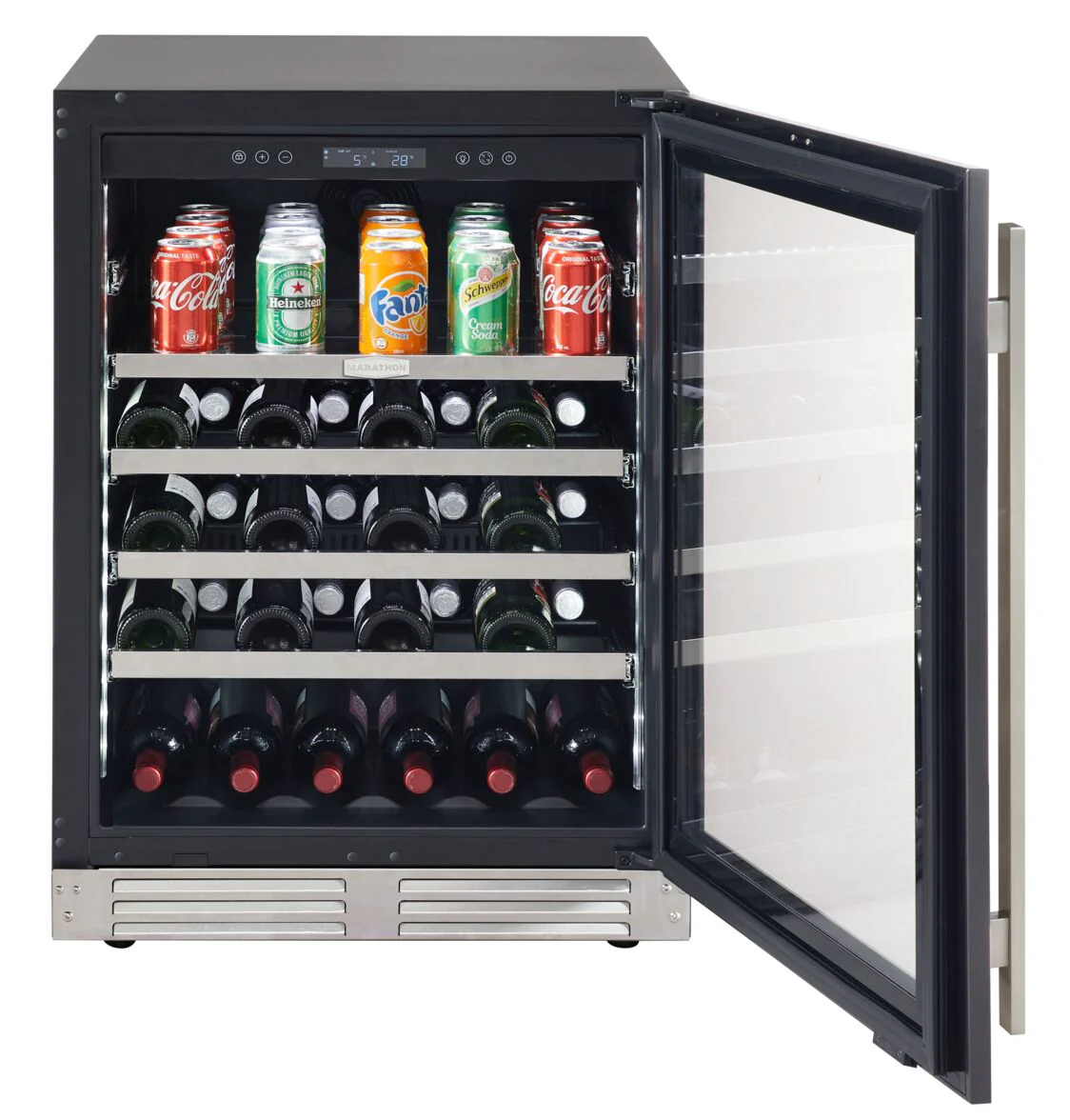 Marathon 24" Stainless Steel Single Zone Undercounter Convertible Wine/Beverage Cooler (5.4 cu.ft) - MBWC56-SS - Image 5