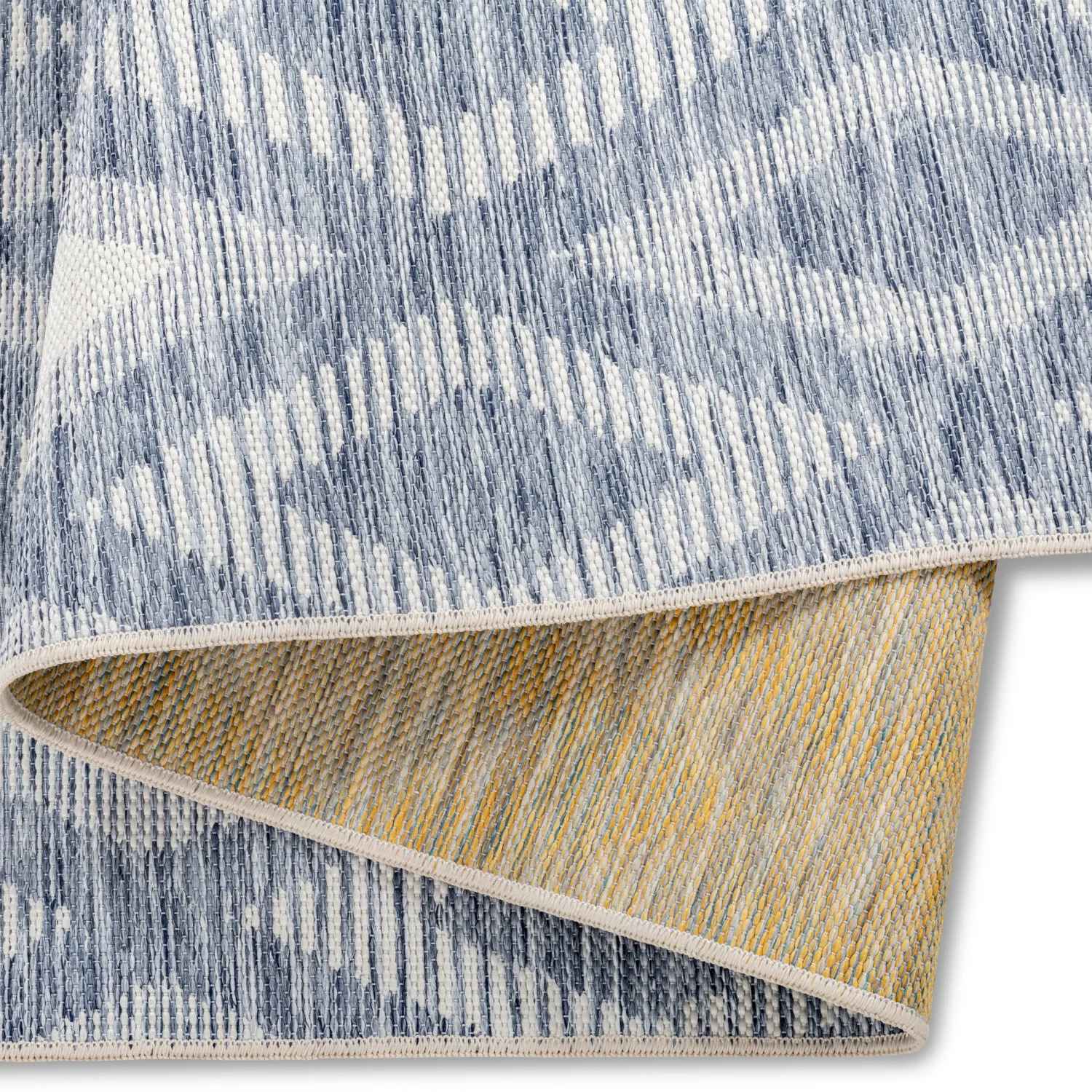 Marbella Diamonds Outdoor Rug - 5' x 7' - Blue - Image 3
