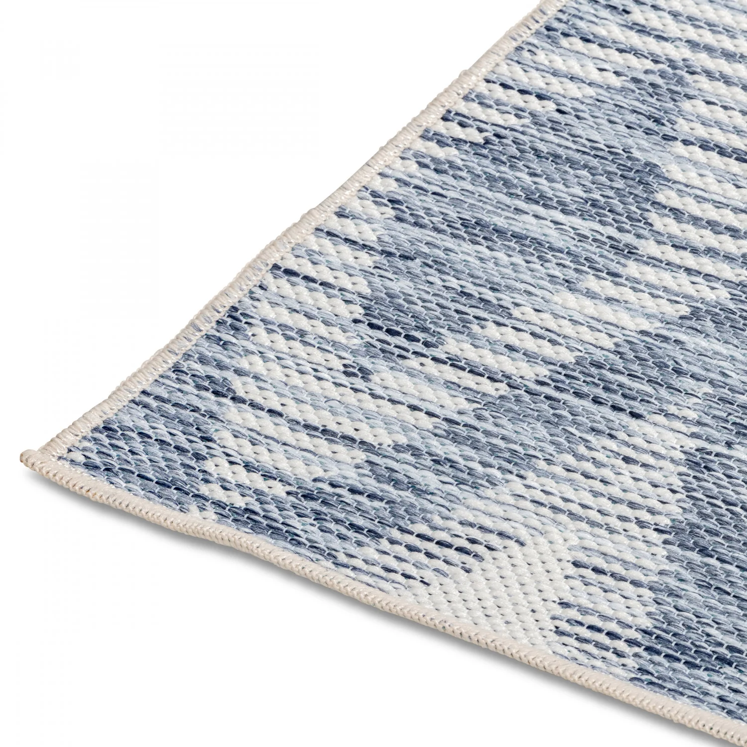Marbella Diamonds Outdoor Rug - 6' x 9' - Blue - Image 4