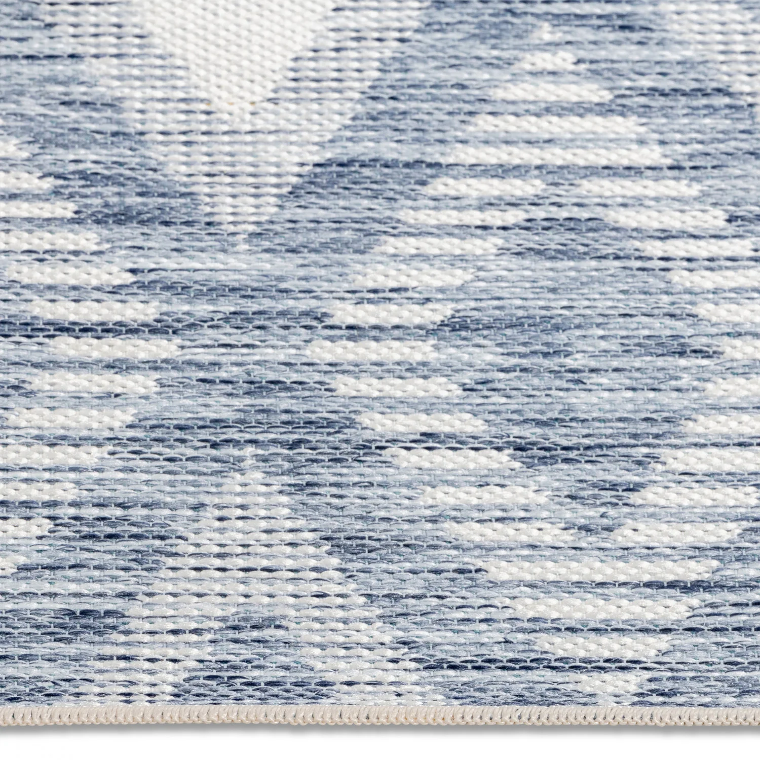 Marbella Diamonds Outdoor Rug - 8' x 10' - Blue - Image 2