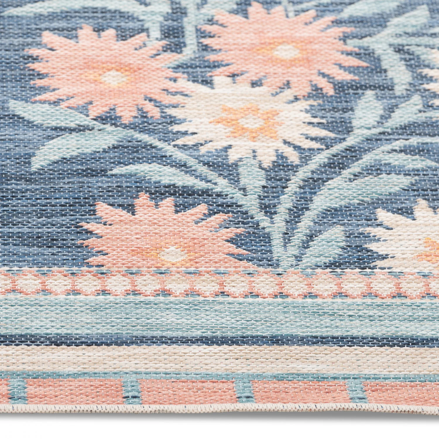 Marbella Floral Outdoor Rug - 5' x 7' - Multi-Colour - Image 3