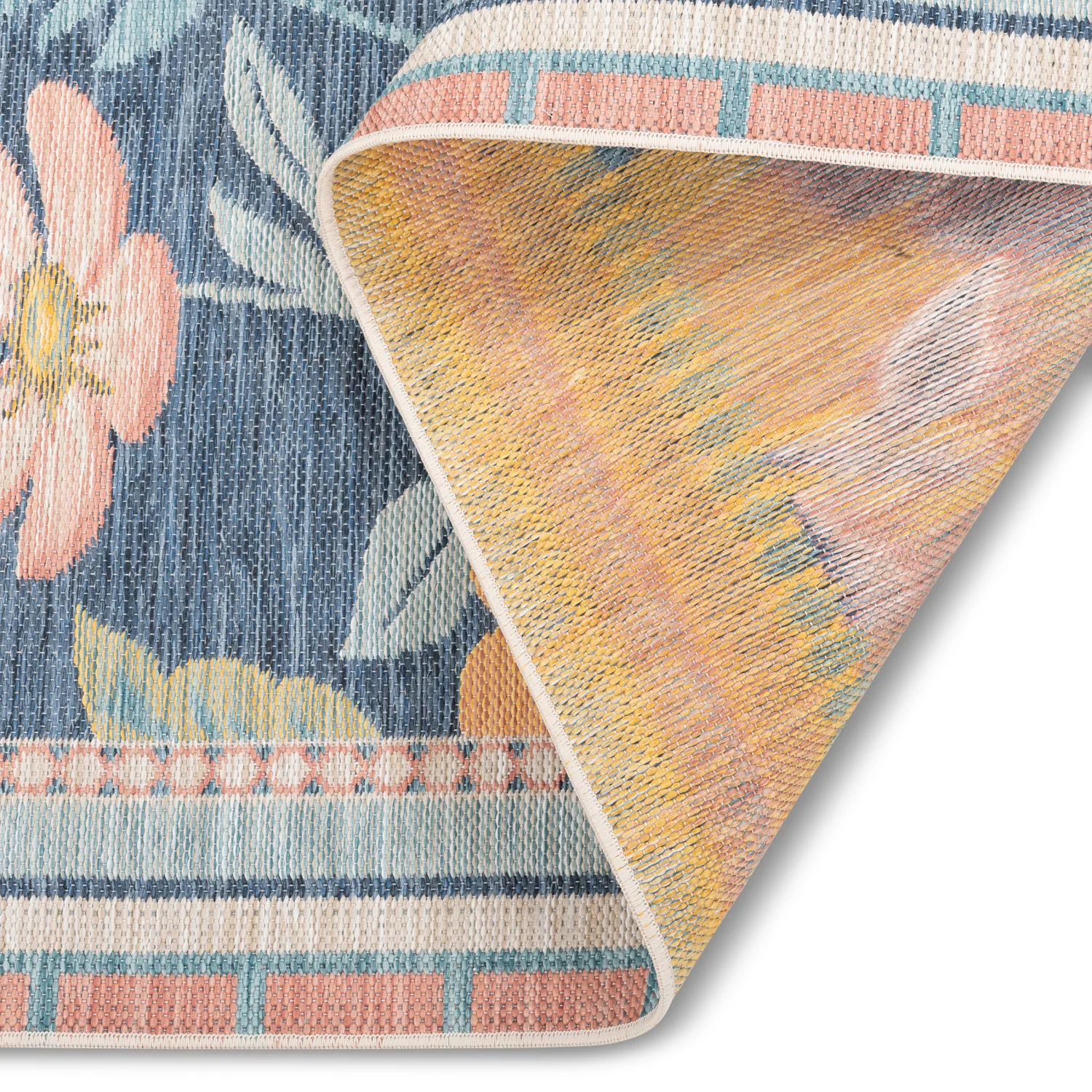 Marbella Floral Outdoor Rug - 5' x 7' - Multi-Colour - Image 5
