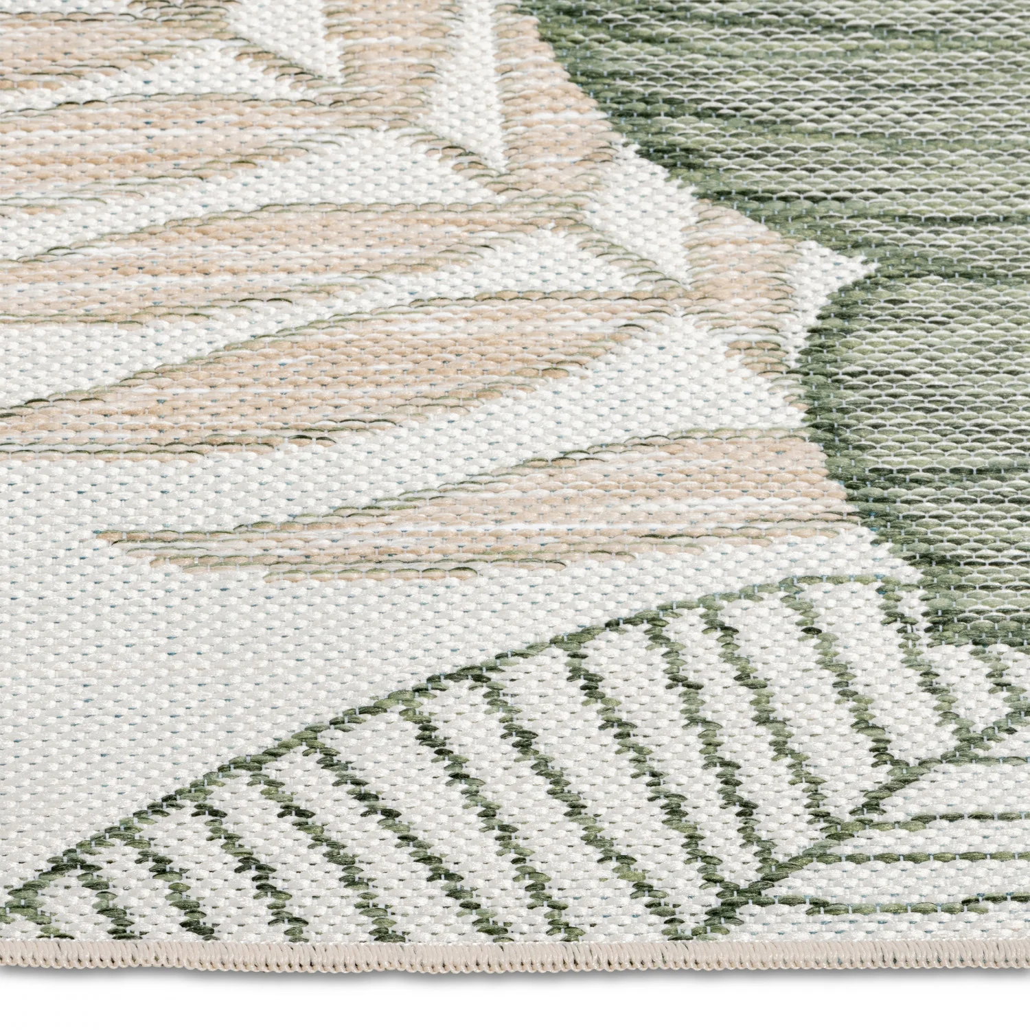 Marbella Floral Outdoor Rug - 6' x 9' - Green - Image 2