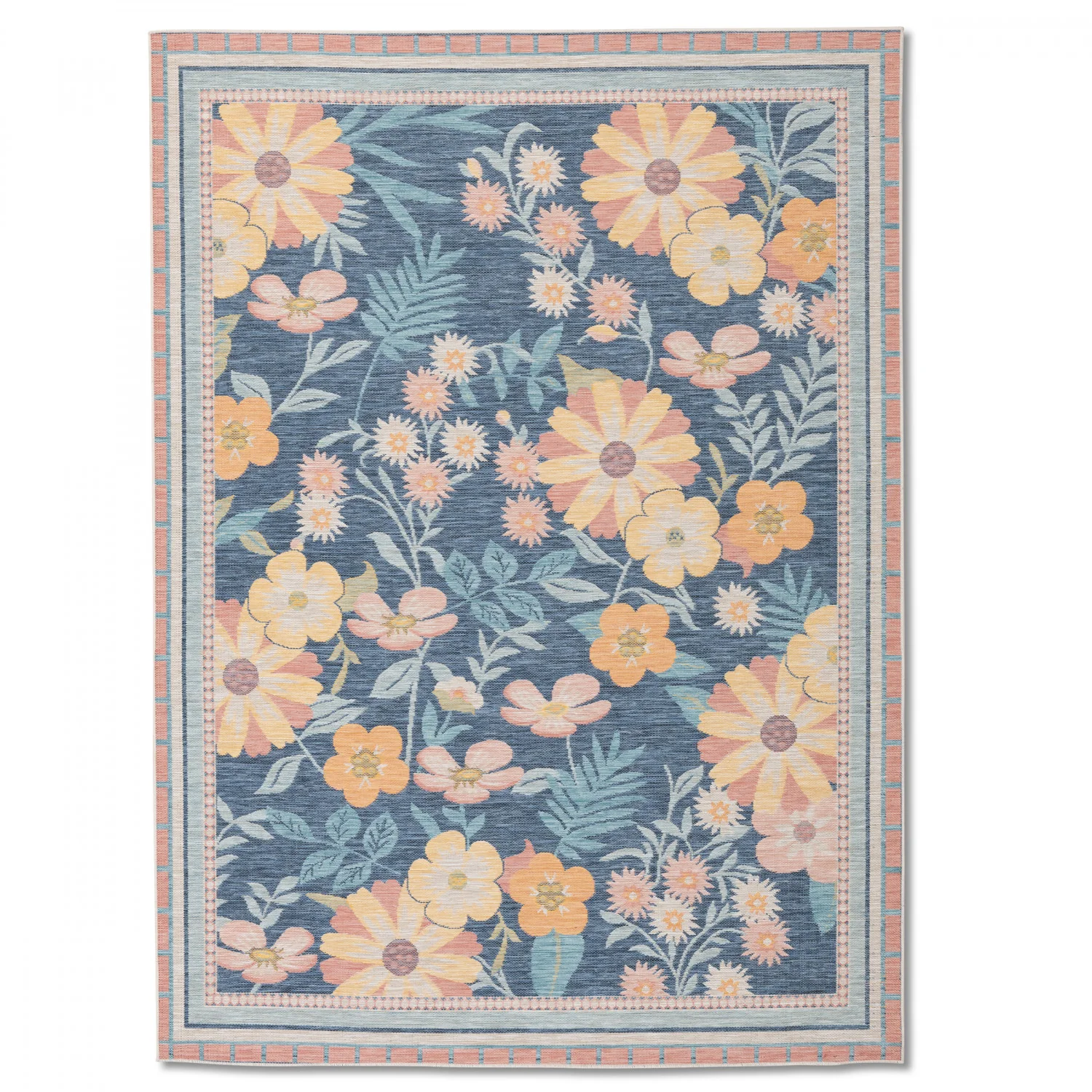 Marbella Floral Outdoor Rug - 6' x 9' - Multi-Colour