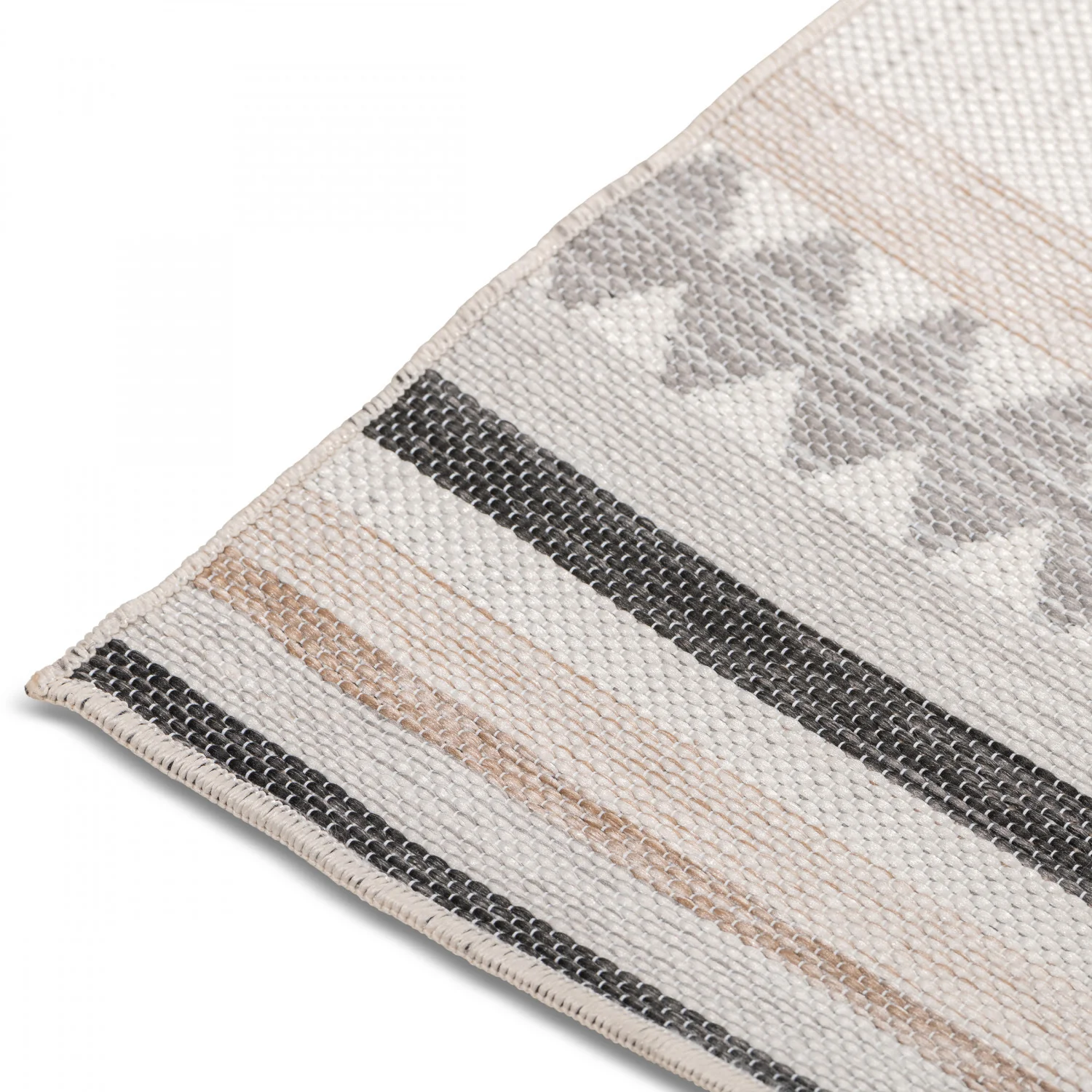 Marbella Modern Outdoor Rug - 8' x 10' - Grey/Black - Image 3