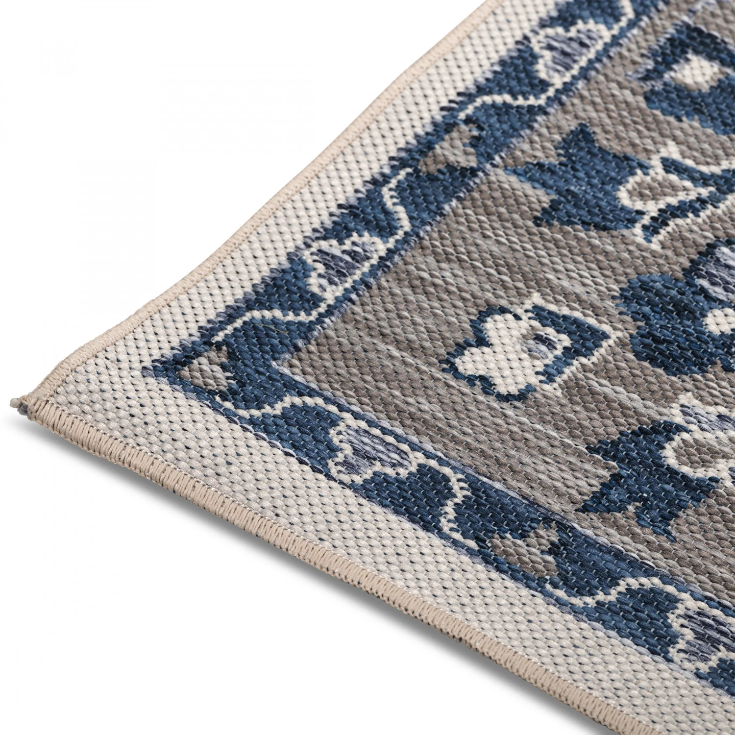 Marbella Traditional Outdoor Rug - 6' x 9' - Blue - Image 4