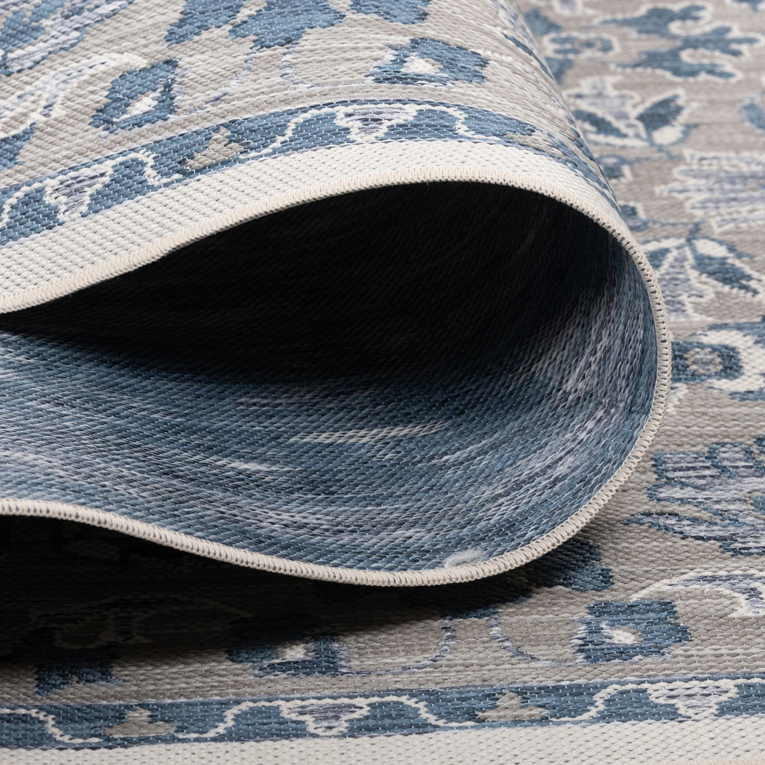 Marbella Traditional Outdoor Rug - 8' x 10' - Blue - Image 5