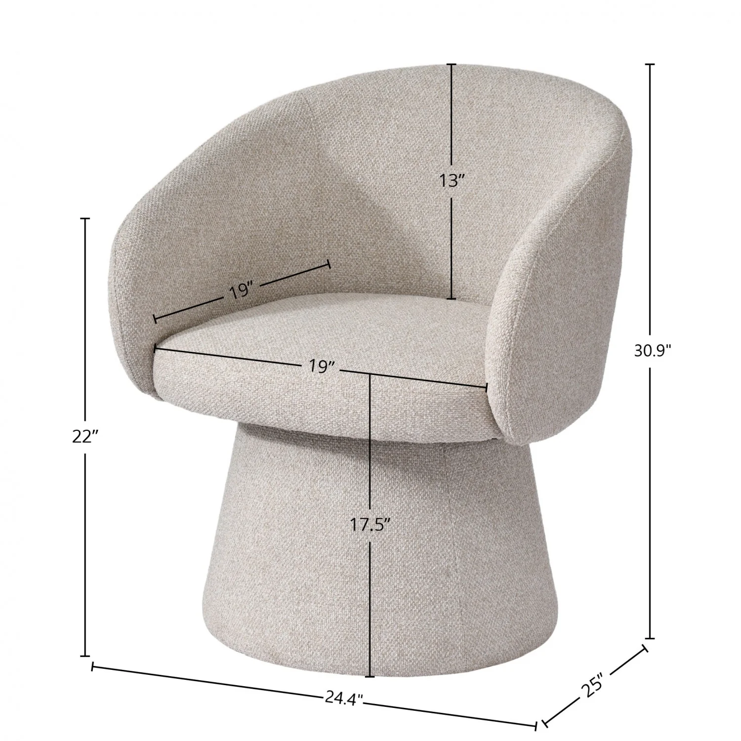 Marceau Club Chair - Bone White - Image 2