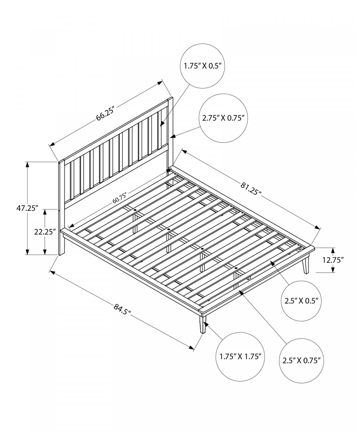 Margaret Queen Bed - Black - Image 3