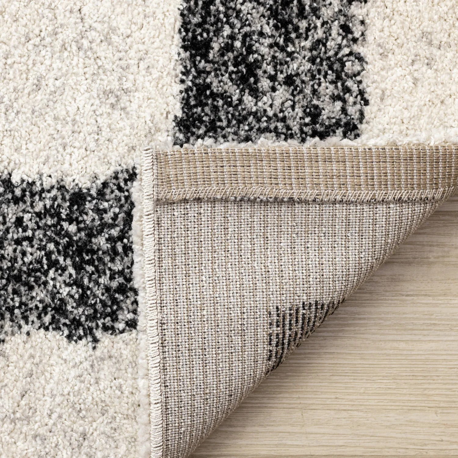 Marquee Modern Abstract Area Rug - 5' X 8' - Cream/Black - Image 11