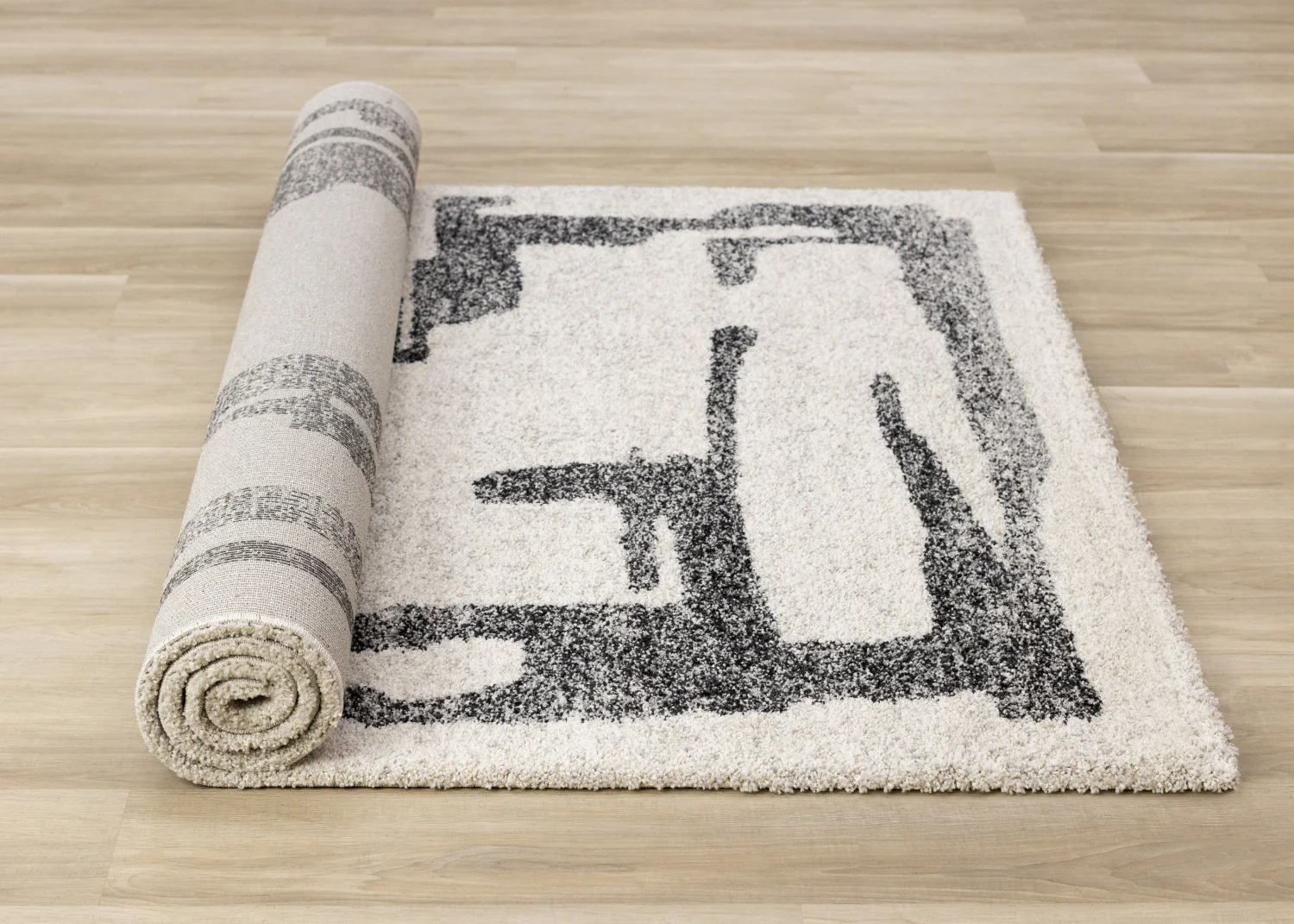 Marquee Modern Abstract Area Rug - 5' X 8' - Cream/Black - Image 8