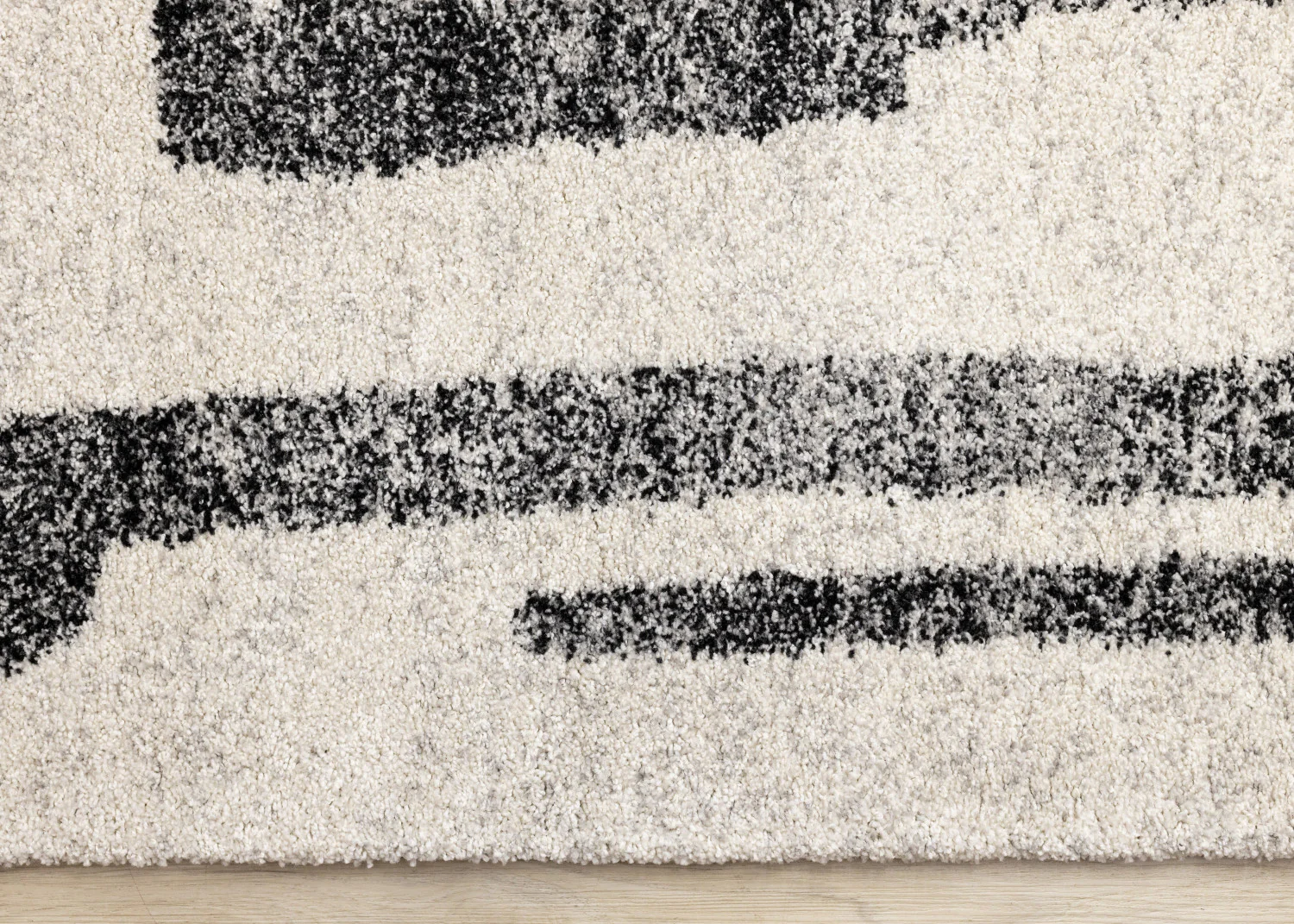 Marquee Modern Abstract Area Rug - 5' X 8' - Cream/Black - Image 9