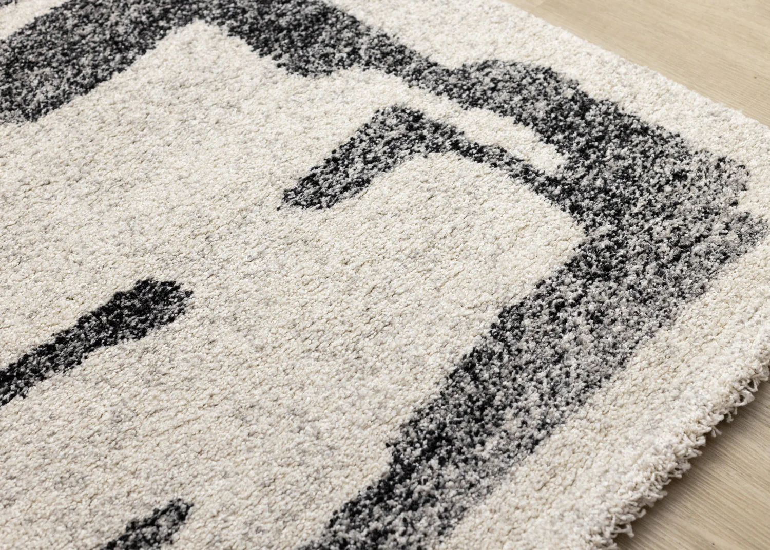 Marquee Modern Abstract Area Rug - 8' X 11' - Cream/Black - Image 4