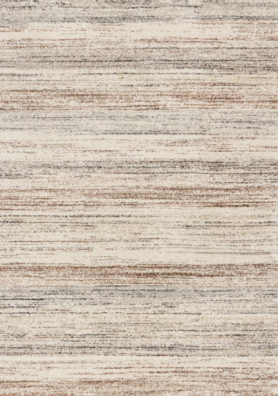 Marquee Soft Contemporary Area Rug - 8' X 11' - Cream/Rust
