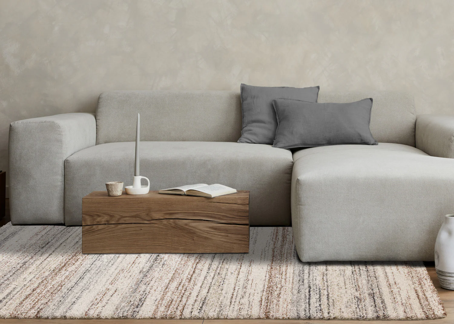 Marquee Soft Contemporary Area Rug - 8' X 11' - Cream/Rust - Image 3