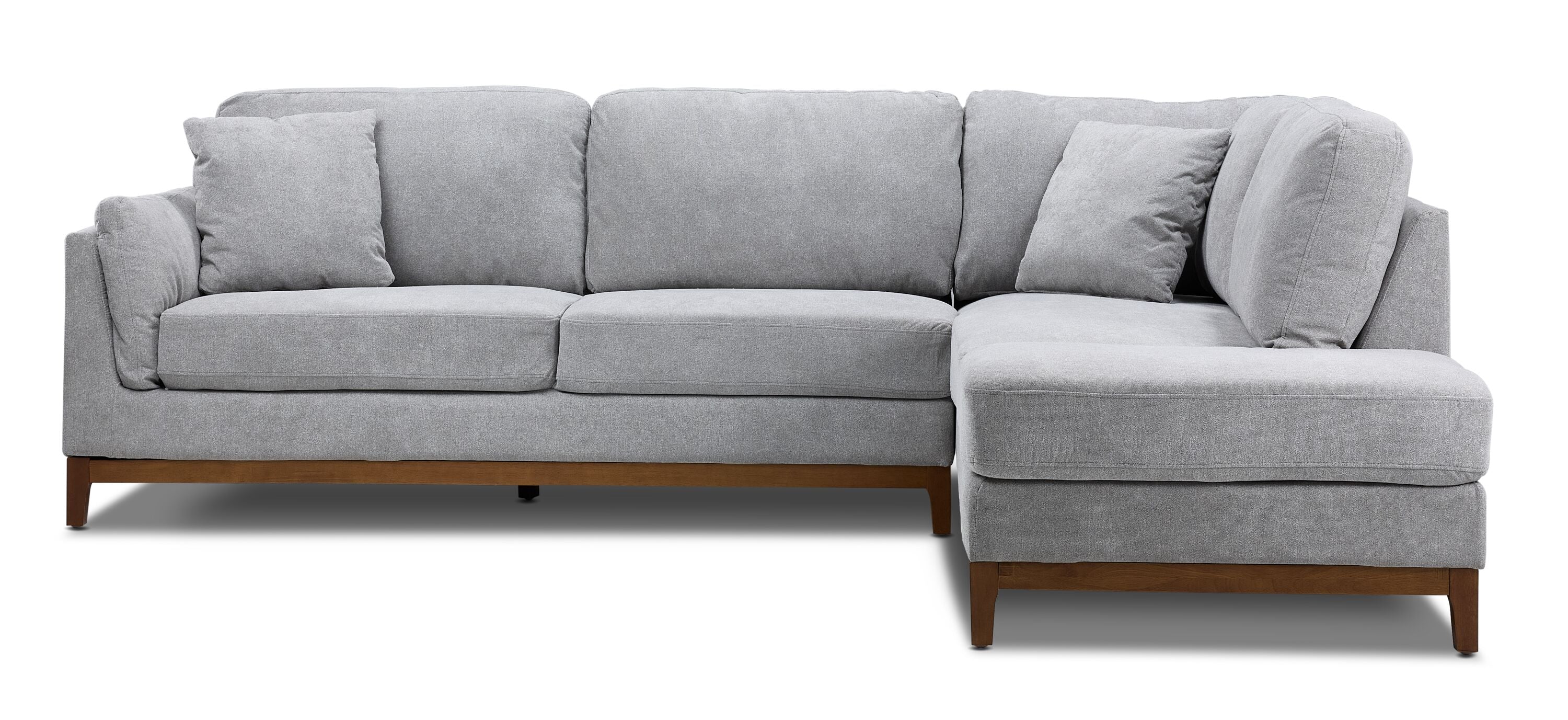 Marquis 2-Piece Sectional with Right Facing Chaise - Grey - Image 2