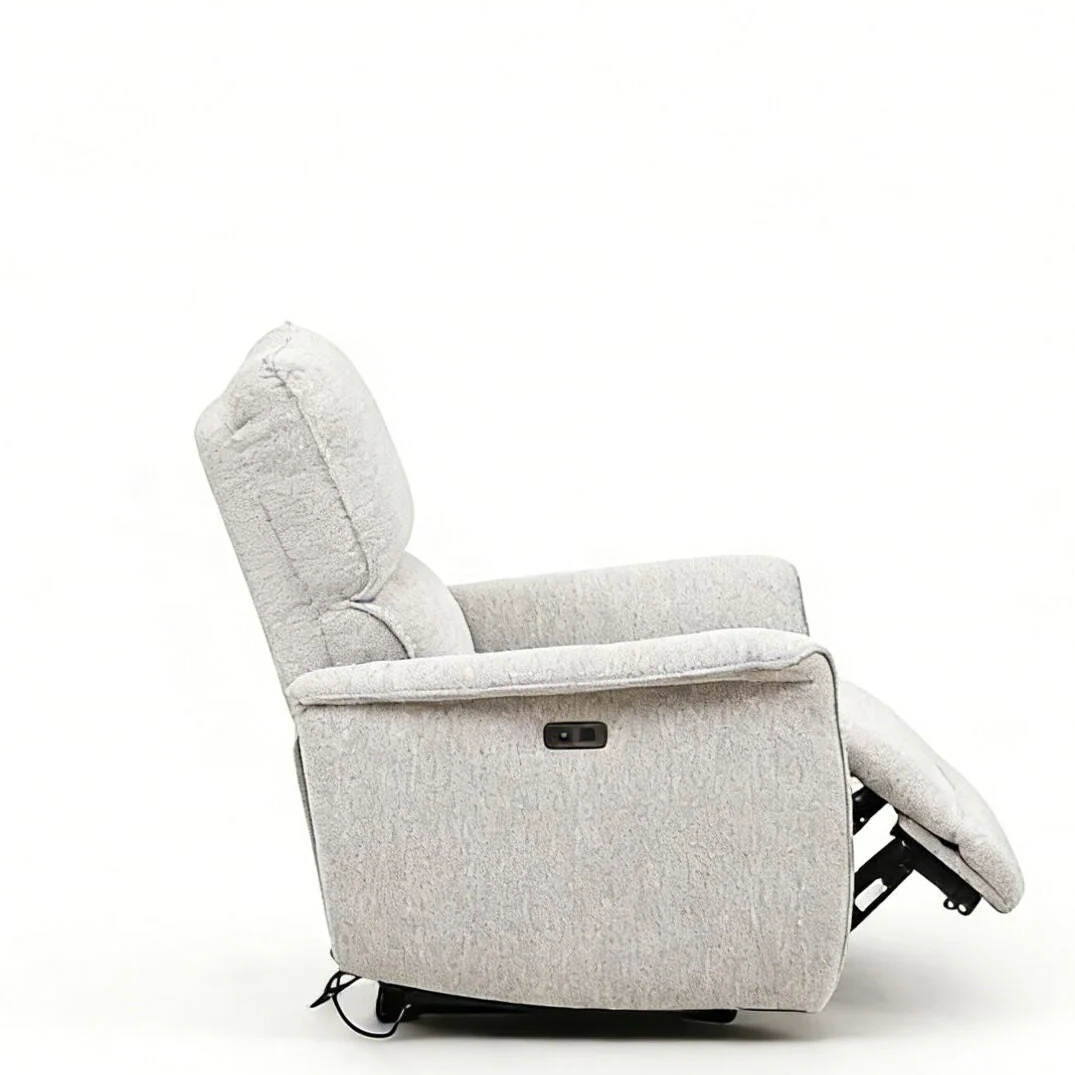Marseille Power Recliner - Light Grey - Image 4