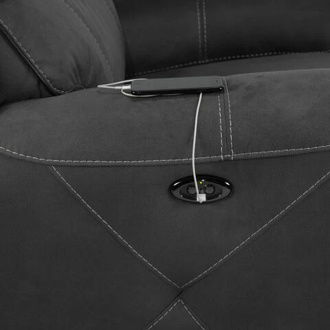 Martin II Power Reclining Sofa - Dark grey - Image 4