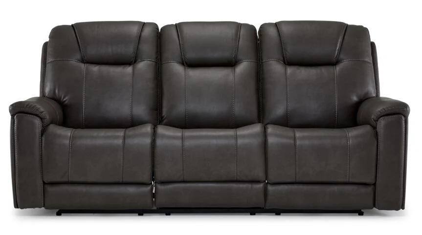 Matrix Triple Power Reclining Sofa with Multimedia System, Heat and Air Massage - Smoke - Image 4