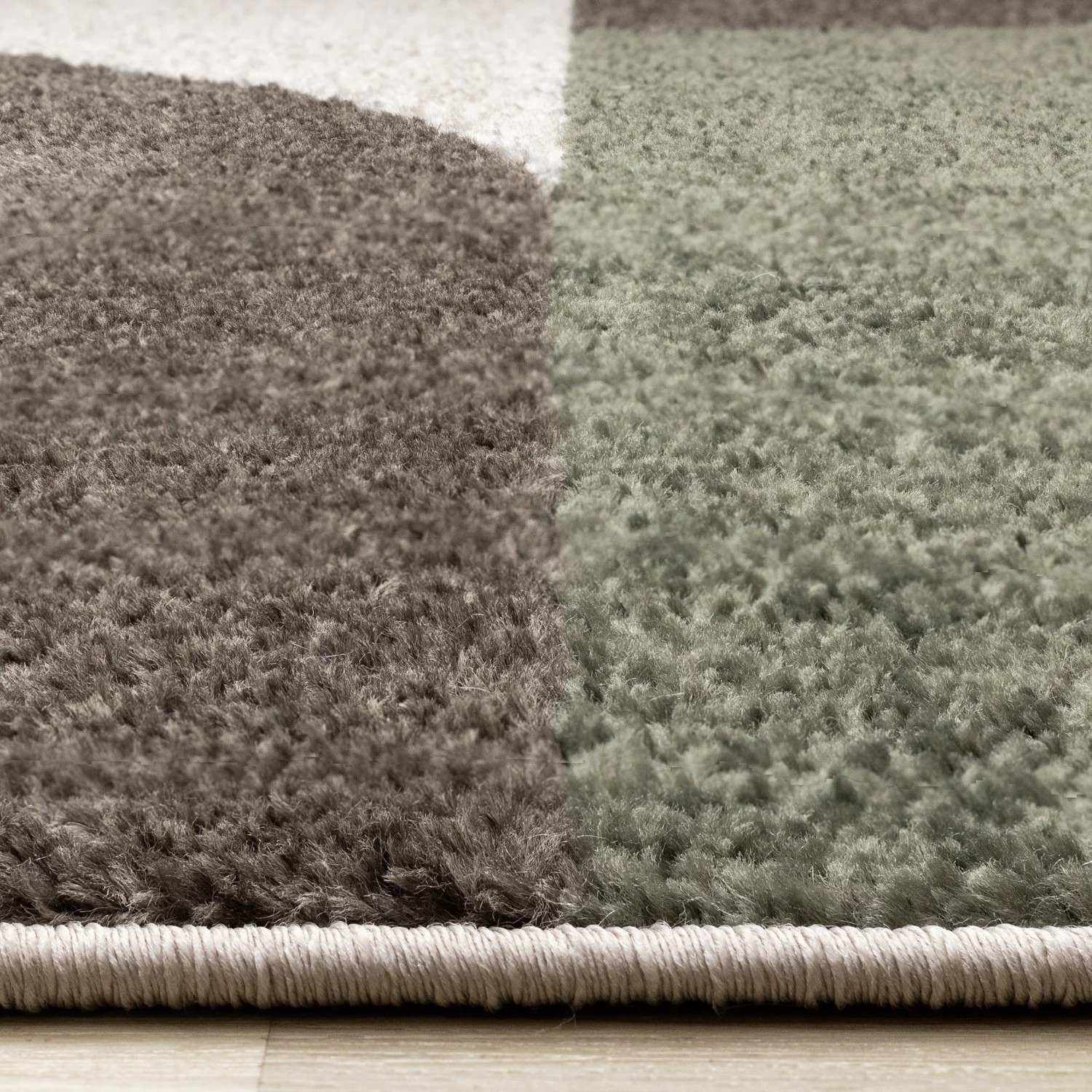 Maui Contemporary Geometric Area Rug - 5' X 8' - Cream/Green - Image 5