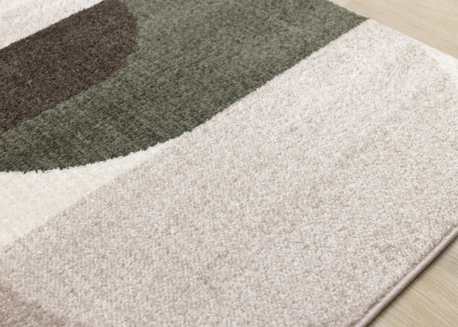 Maui Contemporary Geometric Area Rug - 8' X 11' - Cream/Green - Image 4
