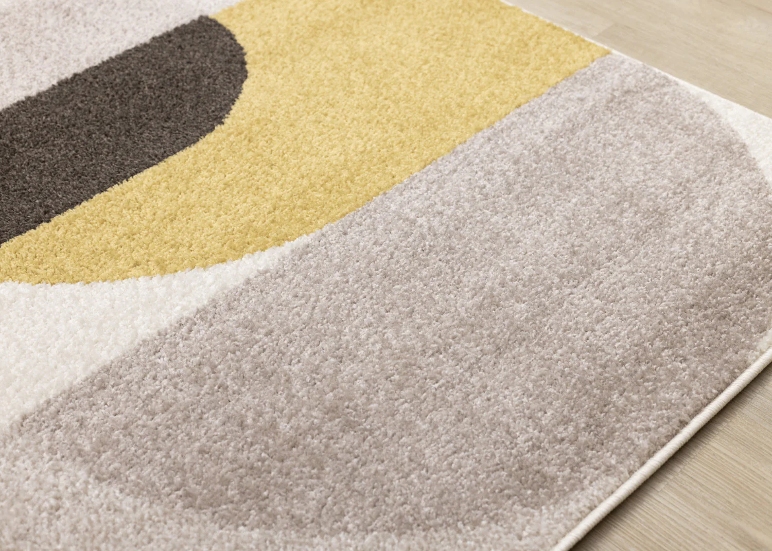 Maui Contemporary Geometric Area Rug - 8' X 11' - Cream/Yellow - Image 4