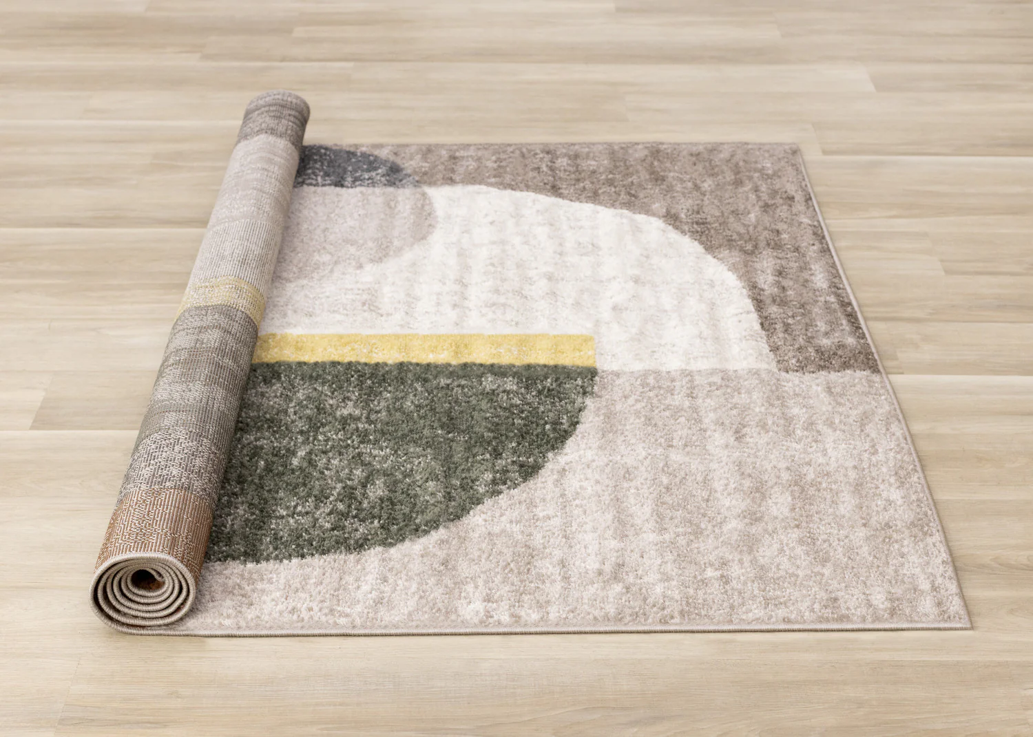 Maui Modern Geometric Area Rug - 8' X 11' - Grey/Green/Yellow - Image 8