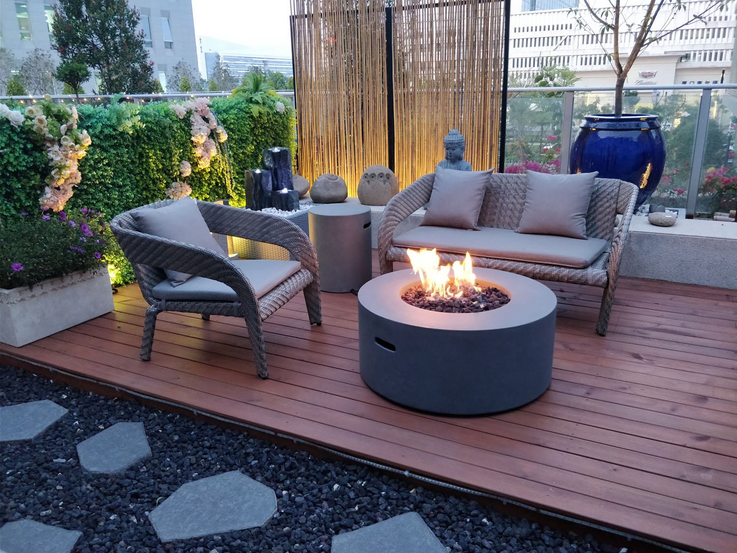 Mauna Loa Concrete Lava Fire Table (Modena) - Natural Gas - Image 3