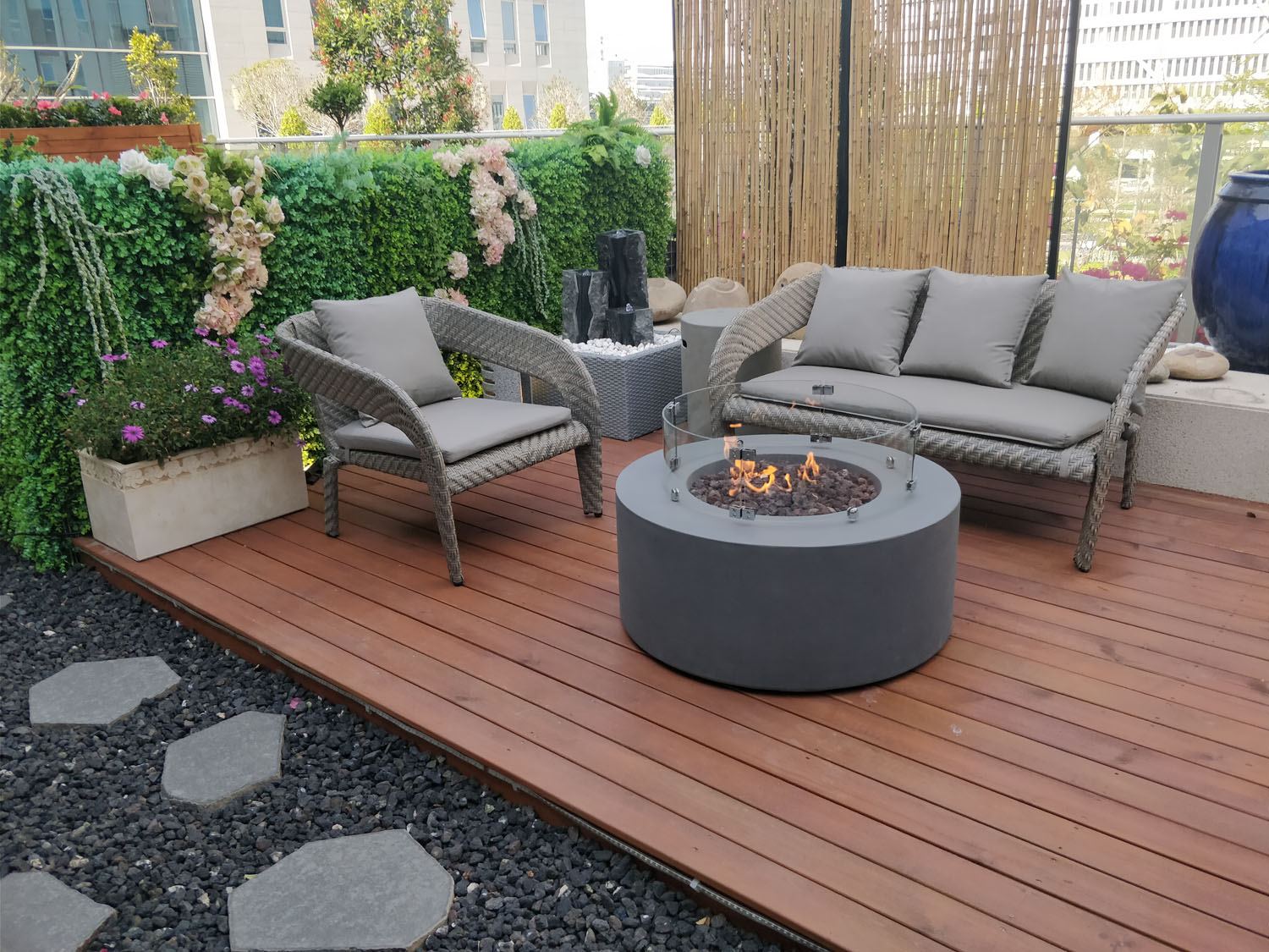Mauna Loa Concrete Lava Fire Table (Modena) - Natural Gas - Image 5
