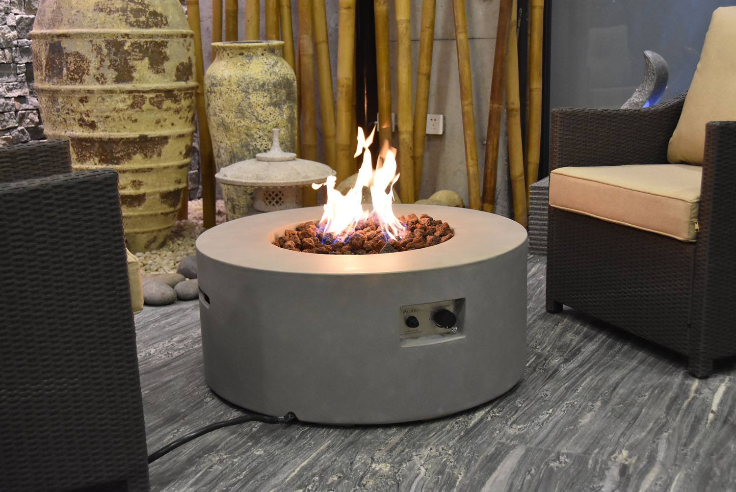 Mauna Loa Concrete Lava Fire Table (Modena) - Propane - Image 3