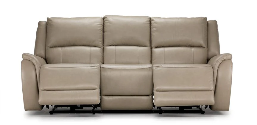 Maxton Leather Power Reclining Sofa - Taupe - Image 4