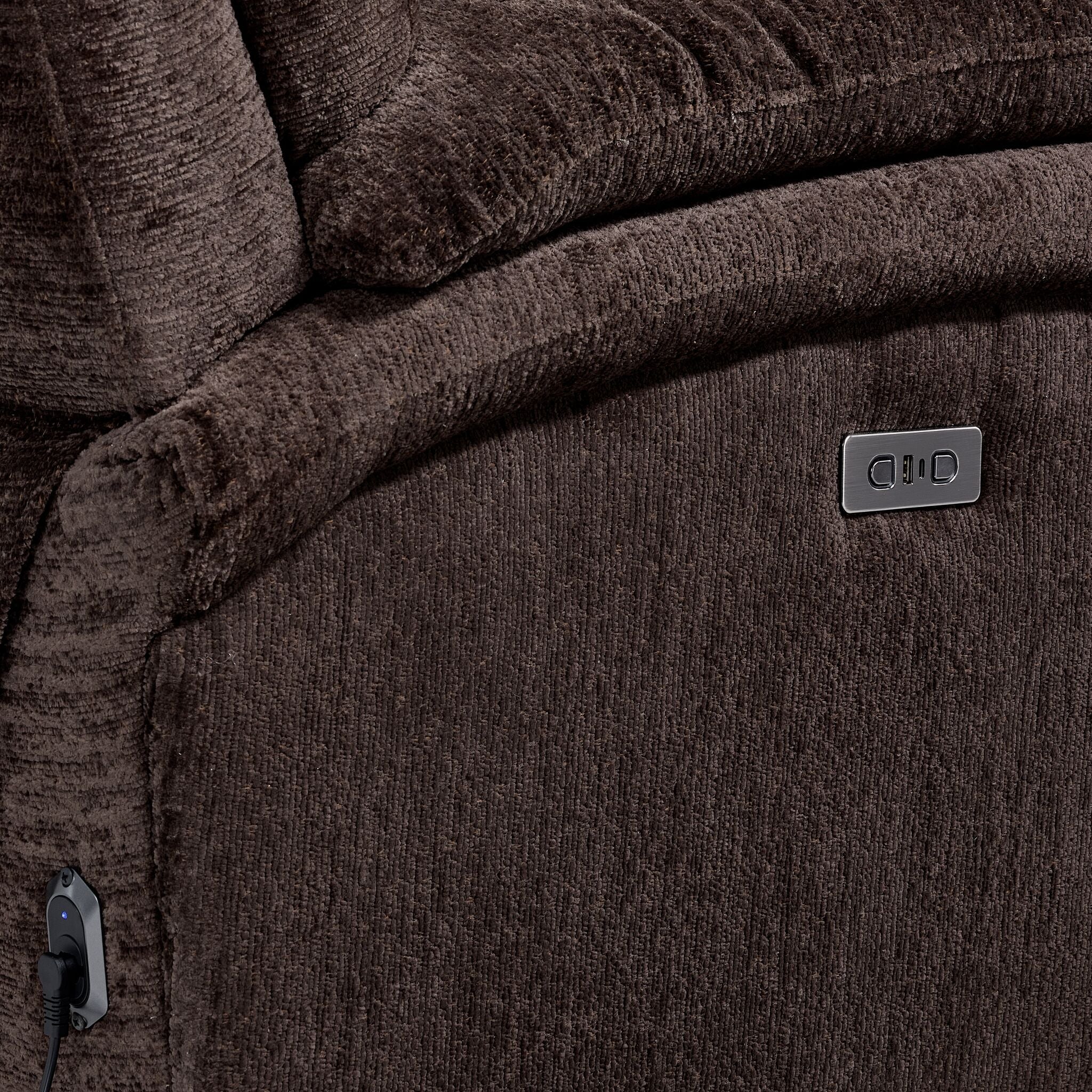 Maxwell Power Recliner - Brown - Image 5