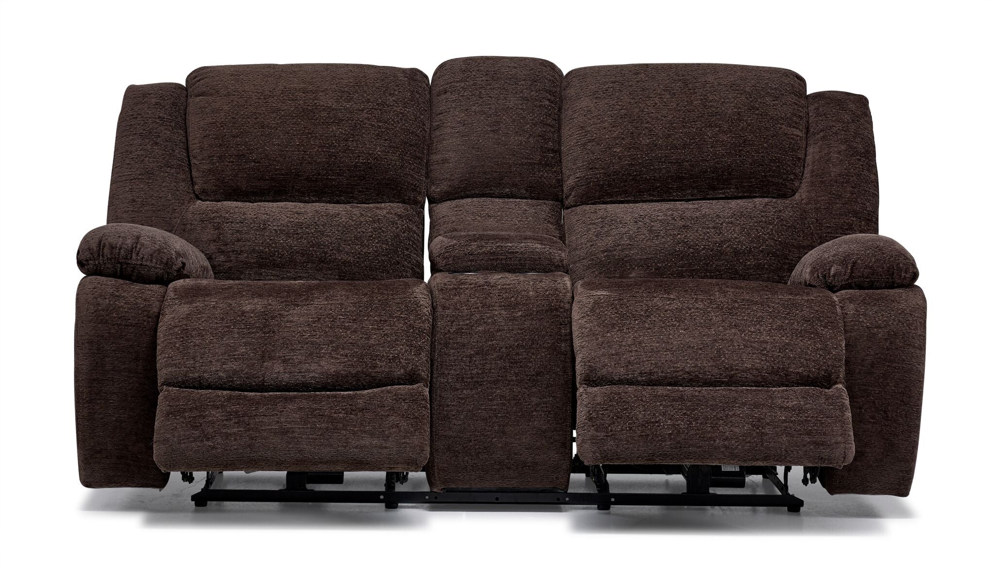 Maxwell Power Reclining Loveseat with Console - Brown - Image 4