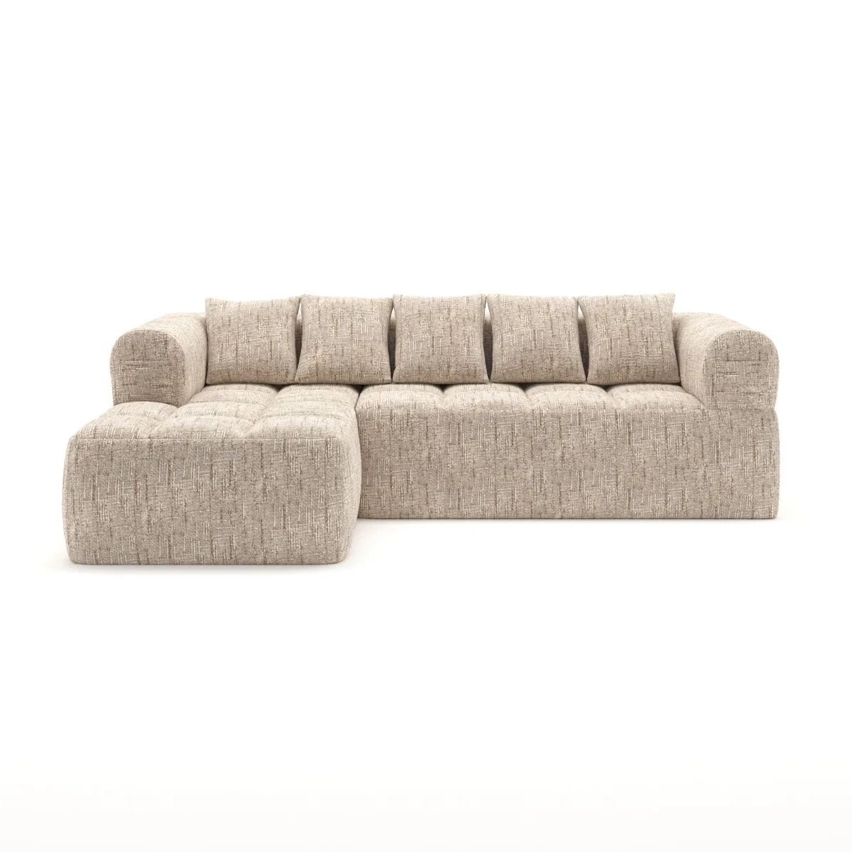 Maya All Foam Sectional - Taupe - Image 4